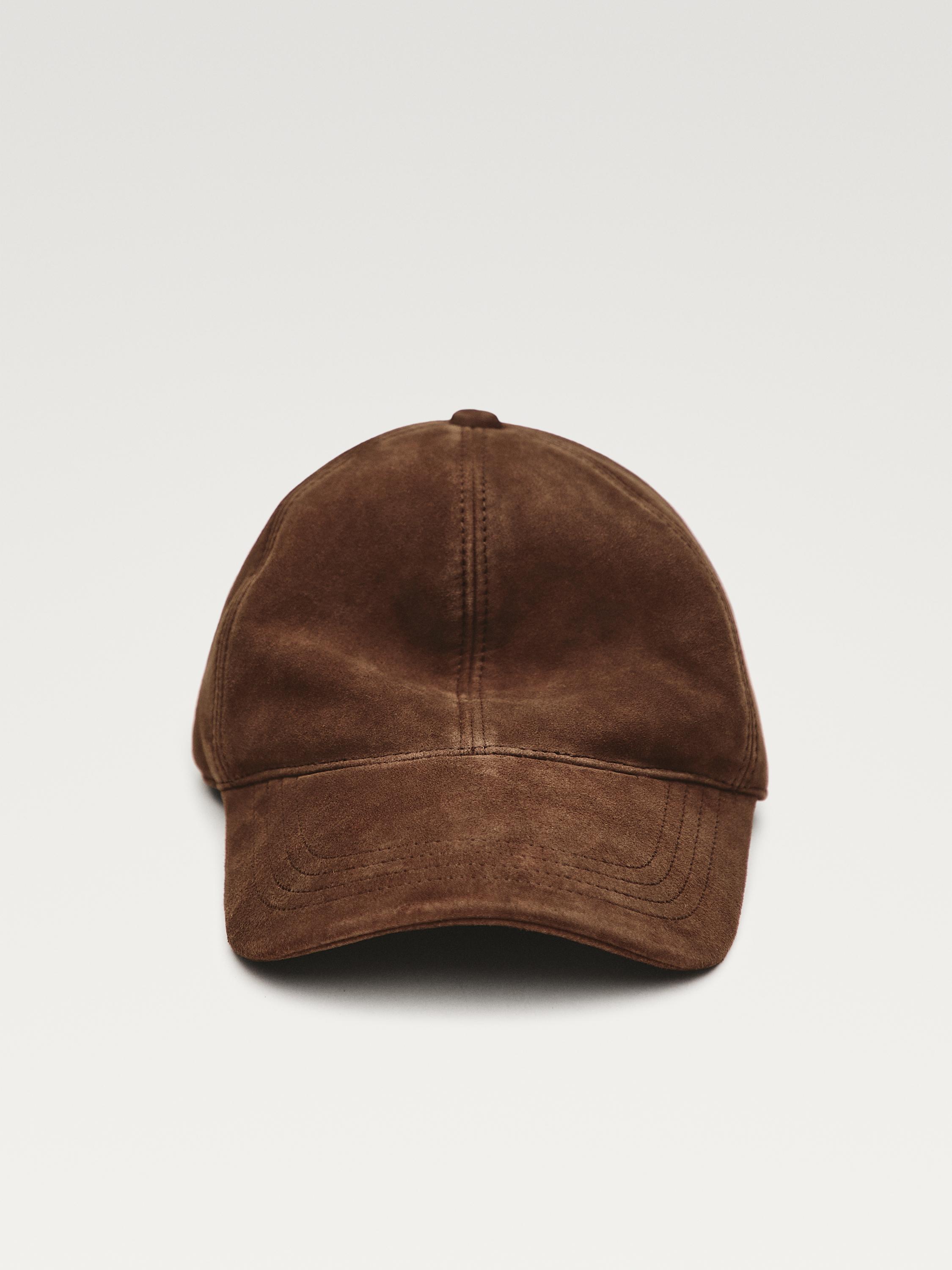 Split leather cap