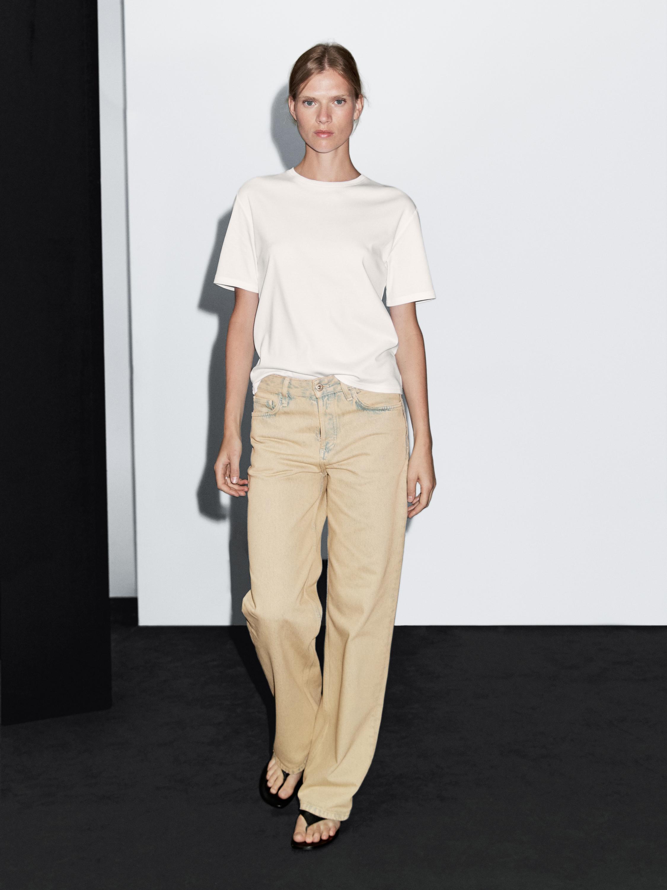 ג'ינס Mid waist Wide leg מכותנה