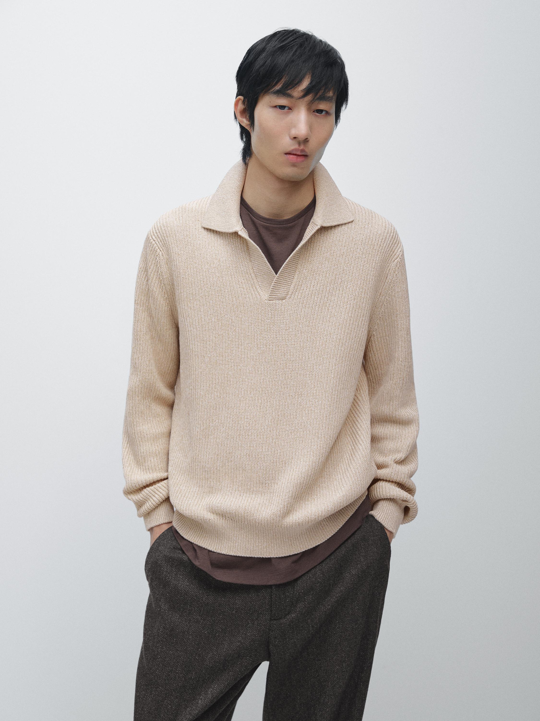 Pullover im Polo-Stil aus Baumwolle