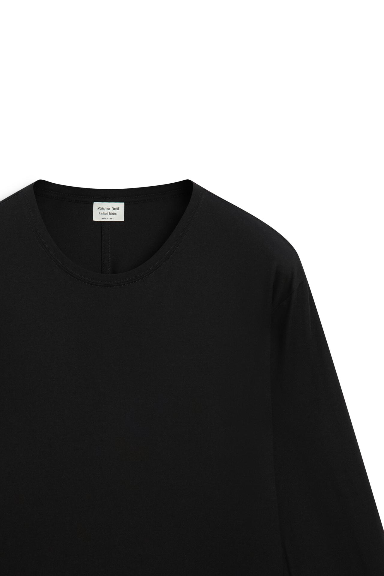 100% cotton long sleeve T-shirt - LIMITED EDITION — BLACK