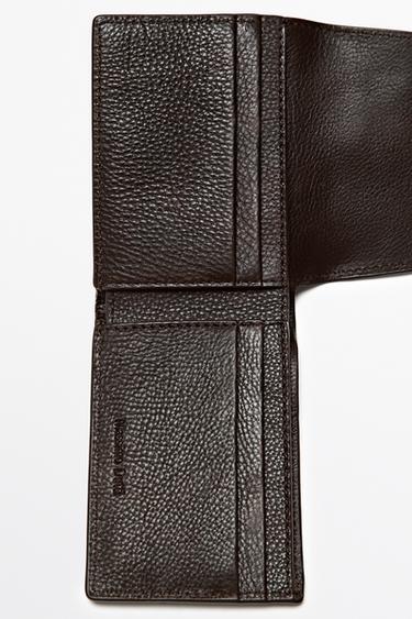 Flap nappa leather wallet — BROWN 4
