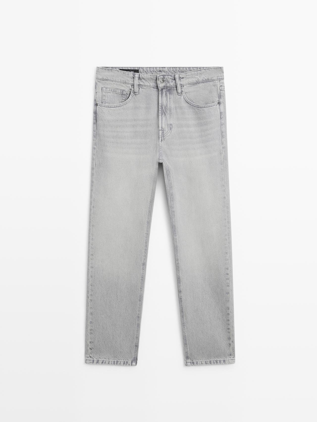 Massimo Dutti - Heren - Toelopende Jeans - Grijs - 30
