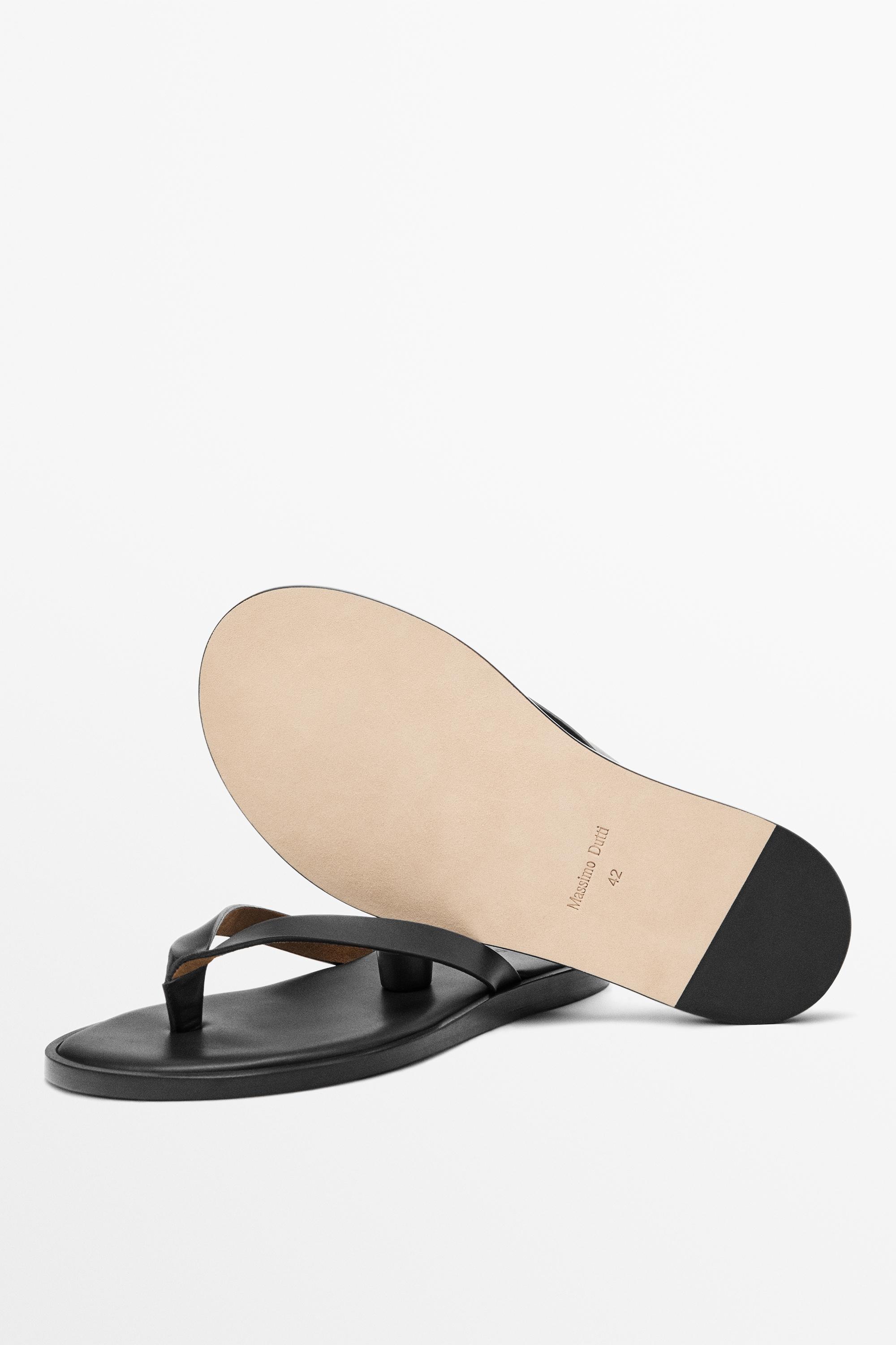 Nappa sandals with toe divider - Limited Edition — BLACK