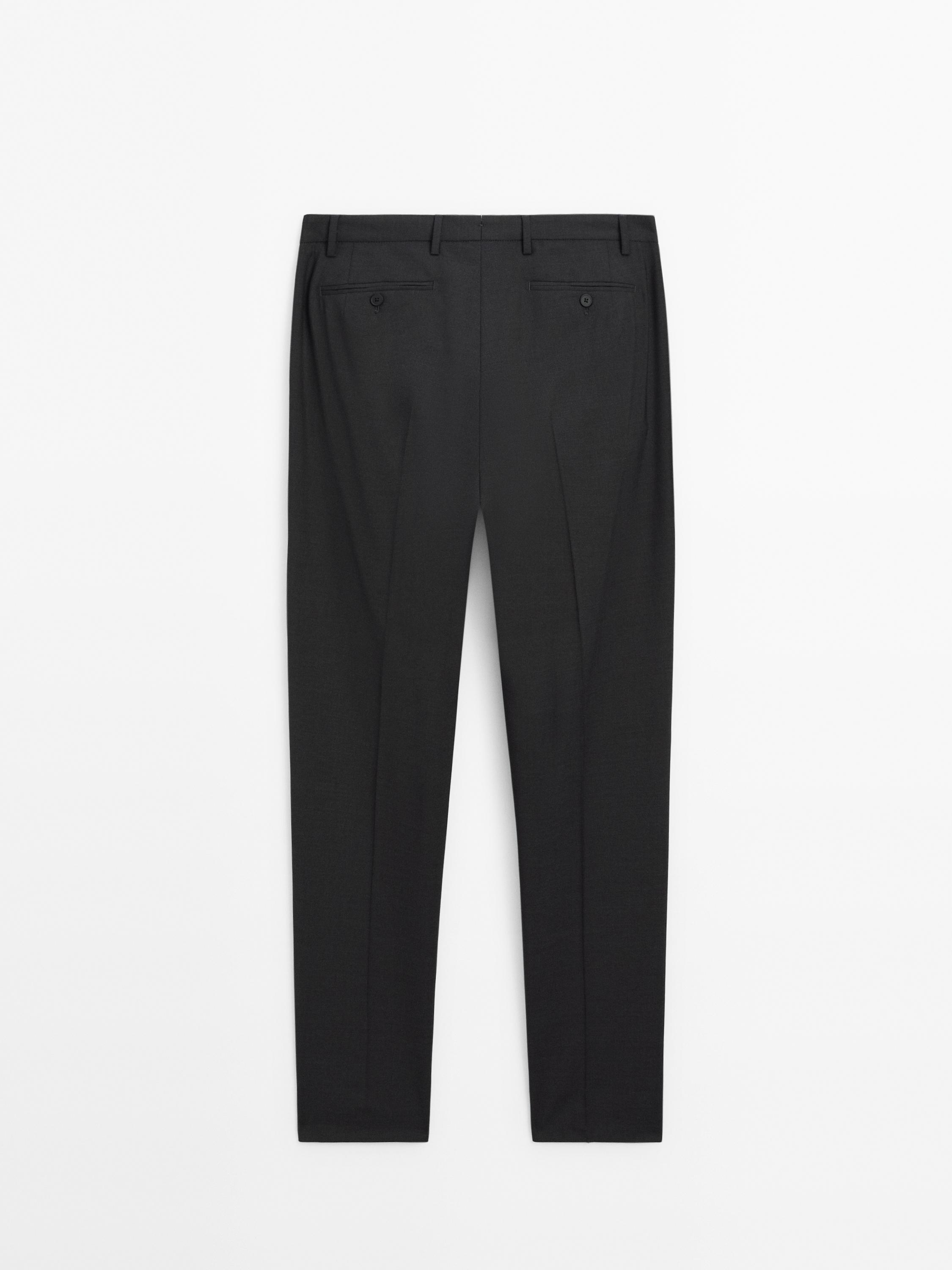 100% wool suit trousers