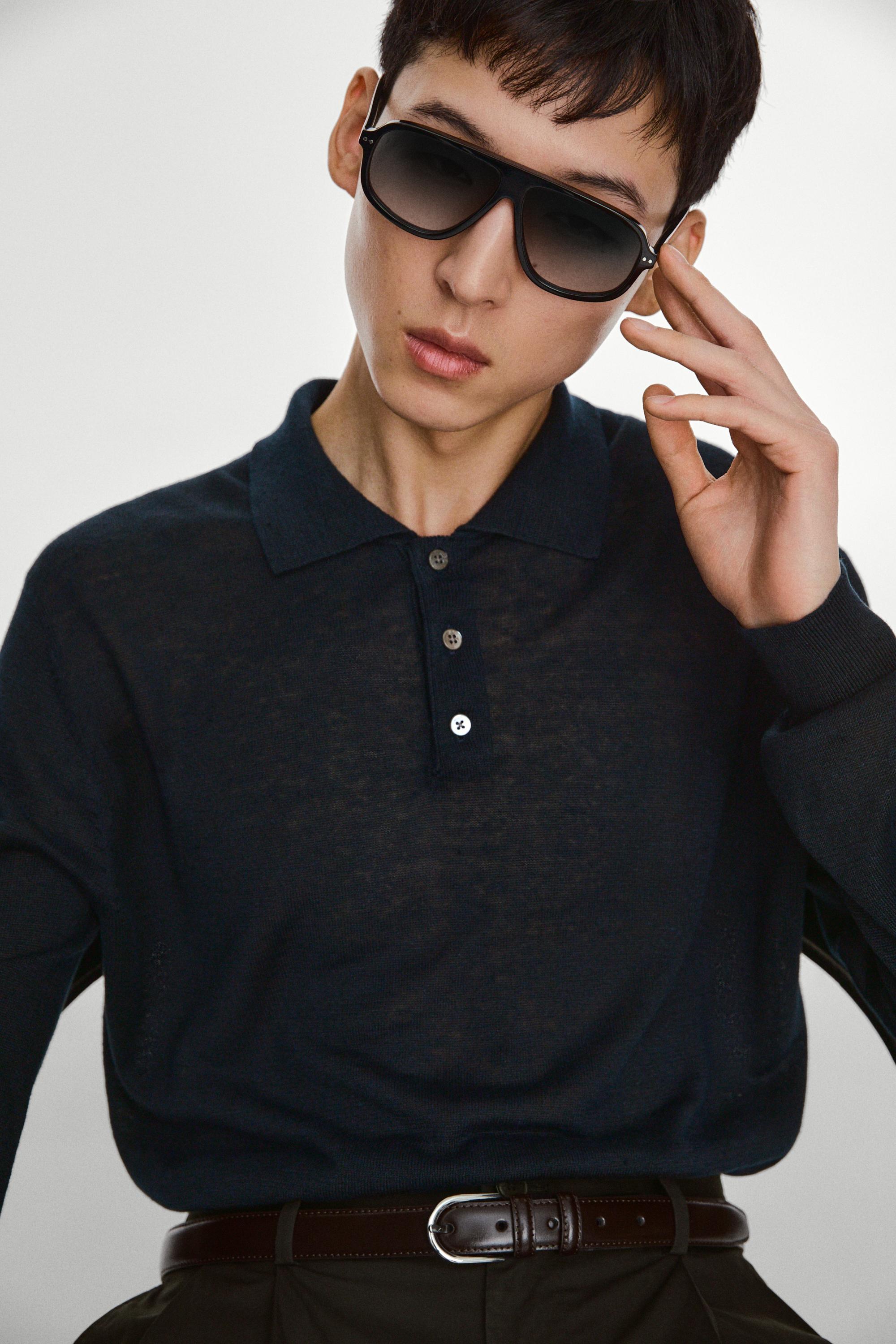 Aviator sunglasses — BLACK