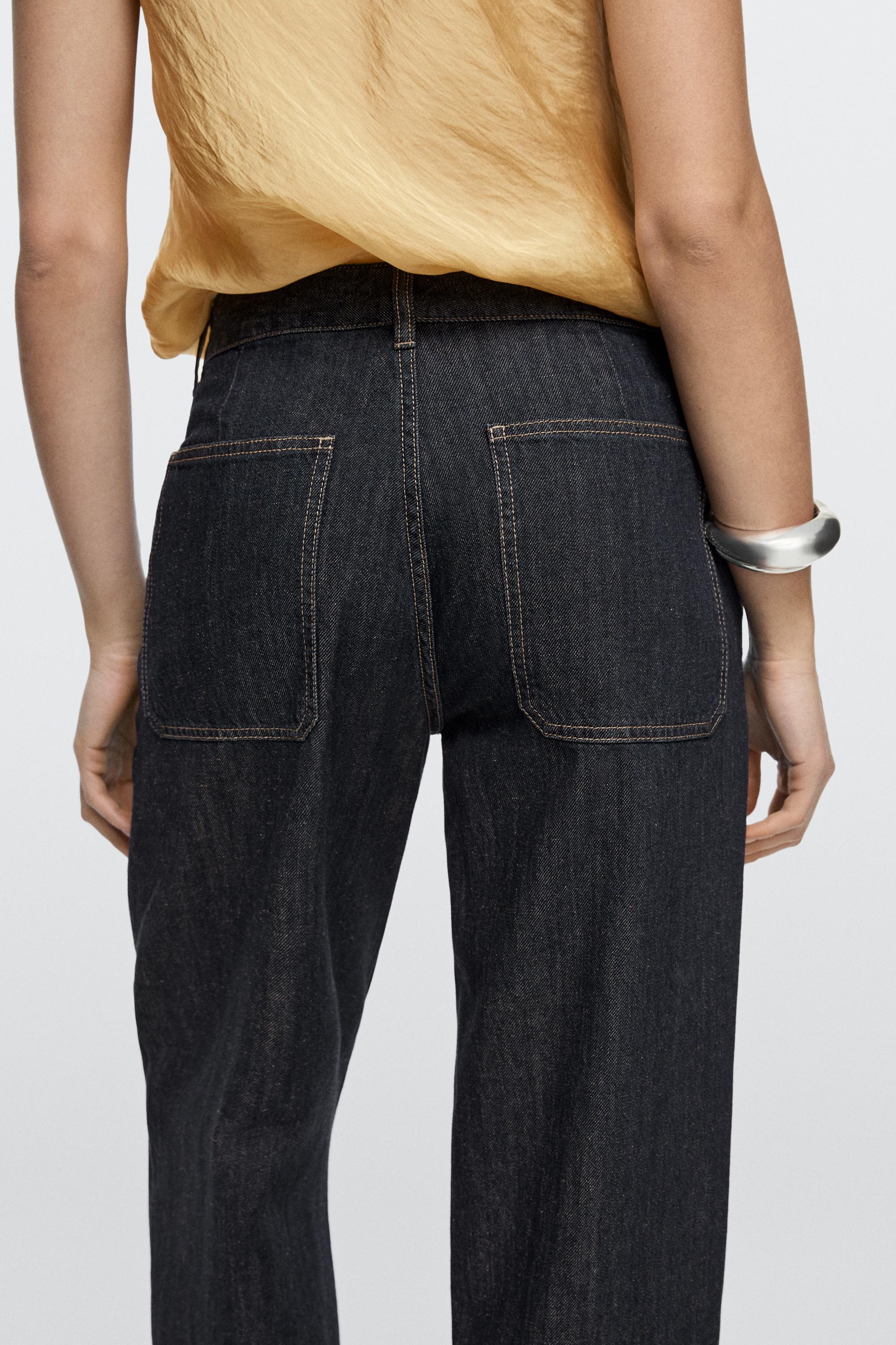 Loose straight-leg jeans — DARK BLUE