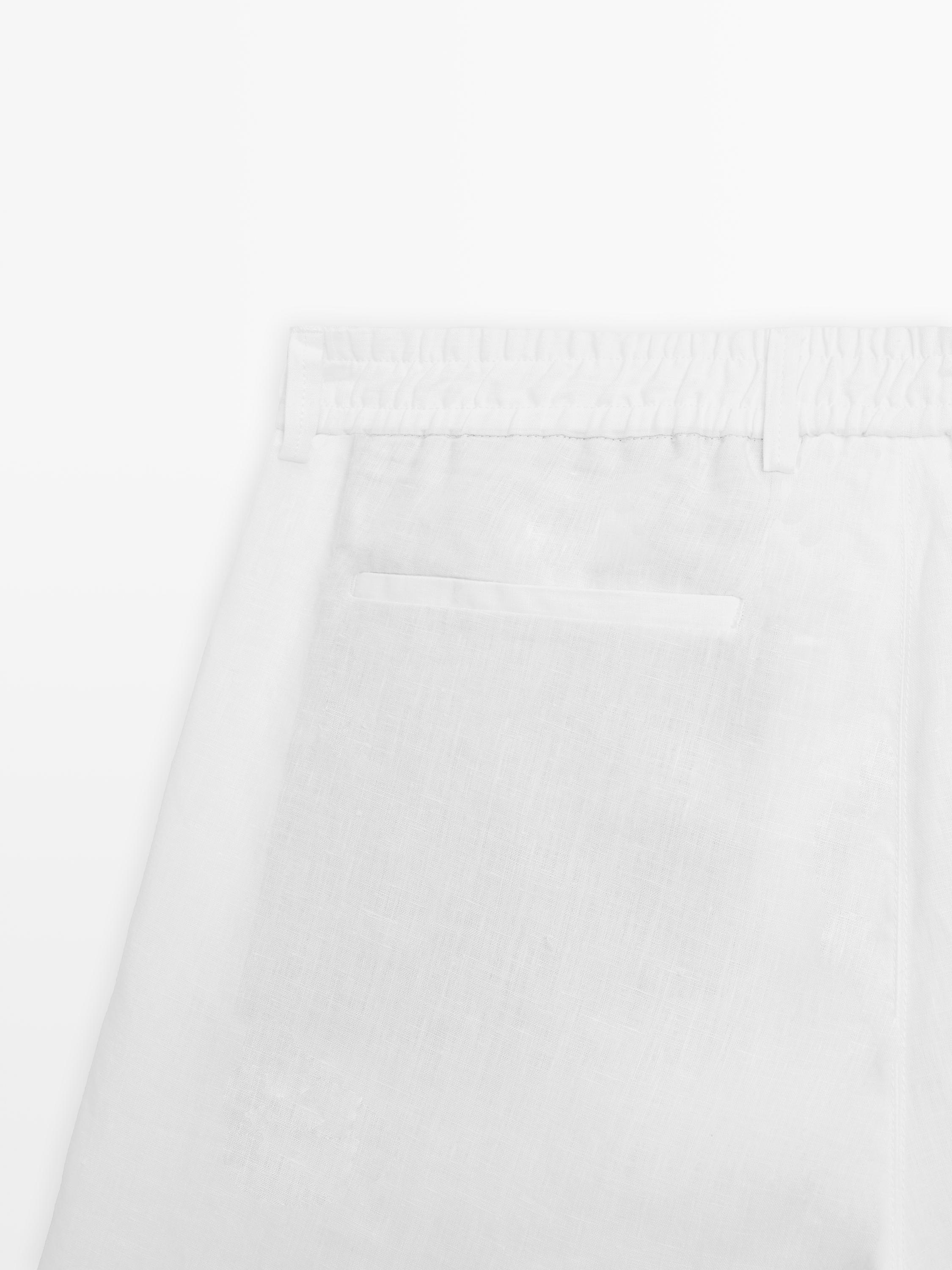 Bermuda semi jogger fit 100% lino