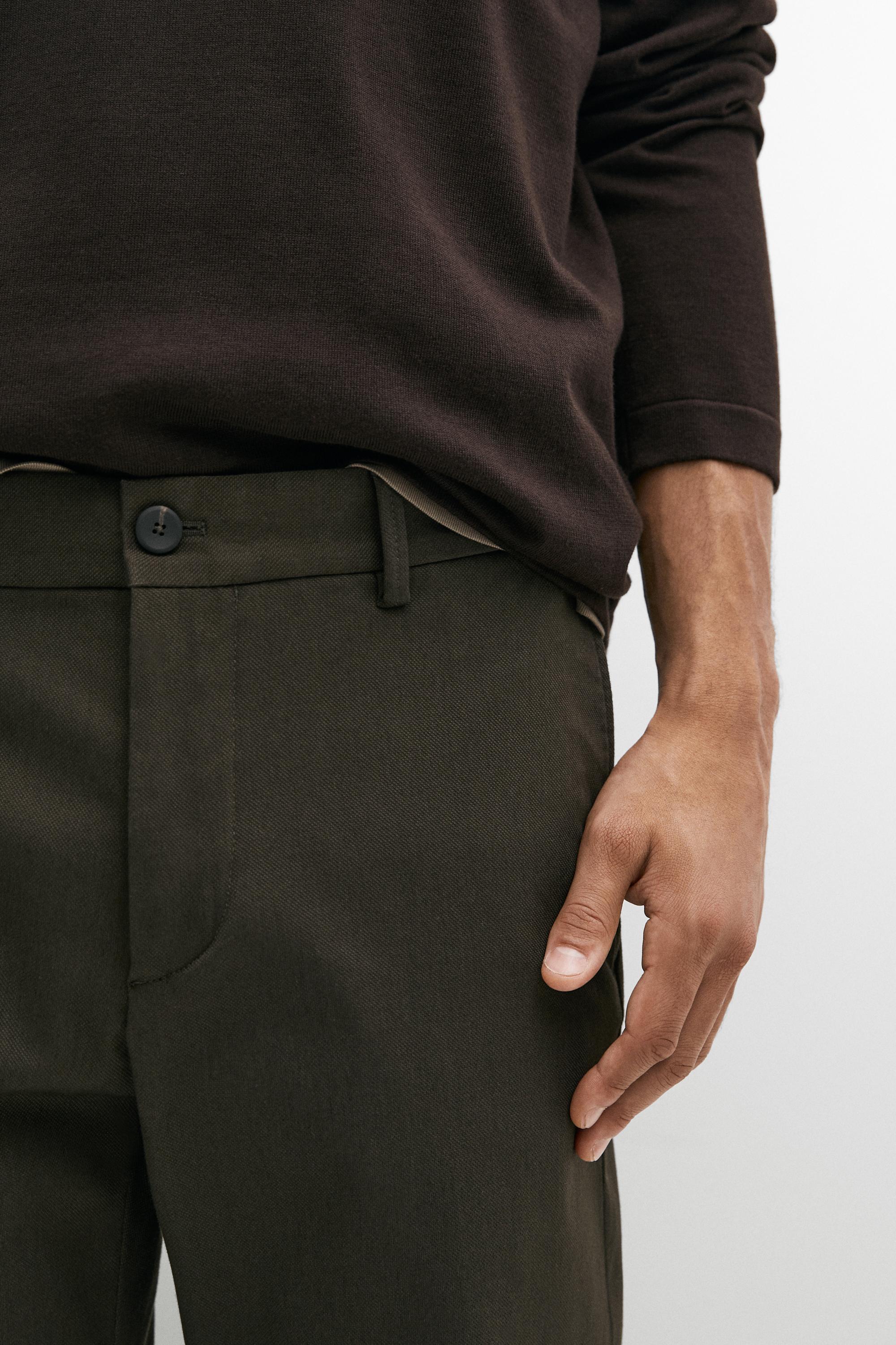 Slim fit pants — BROWN
