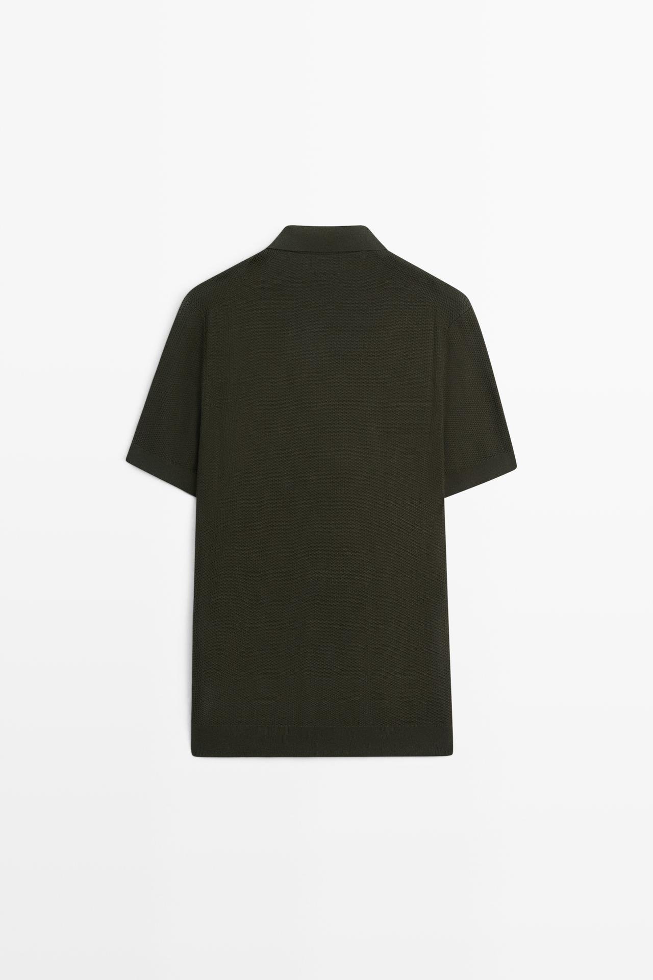 100% cotton knit polo — GREEN