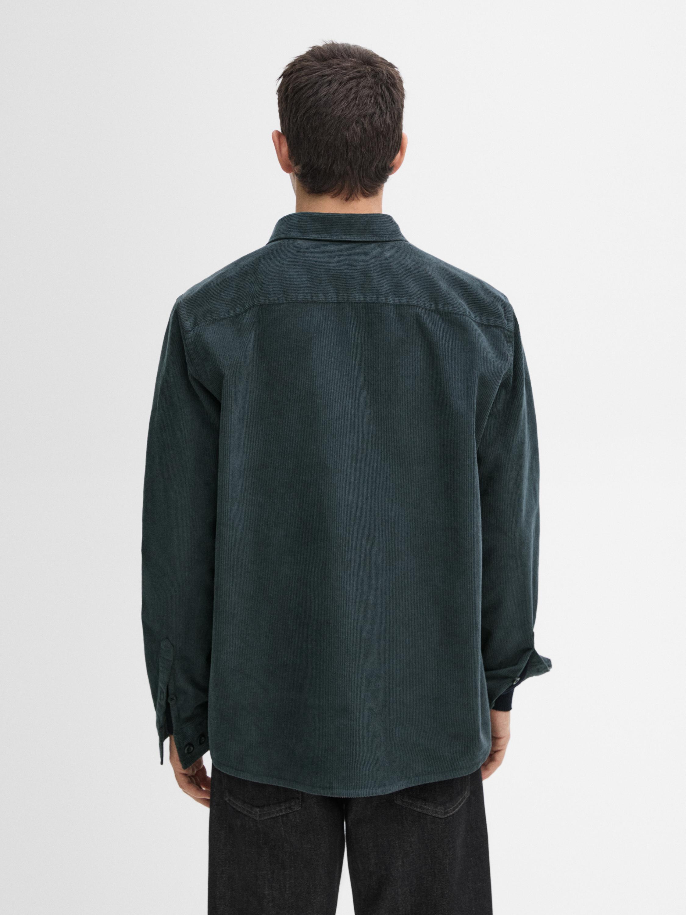 Cotton blend corduroy overshirt