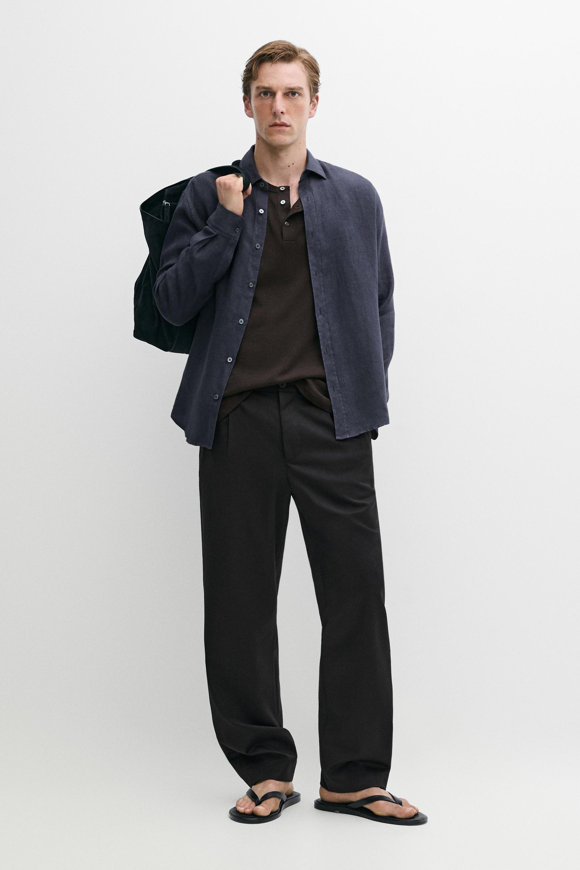 100% linen regular fit shirt