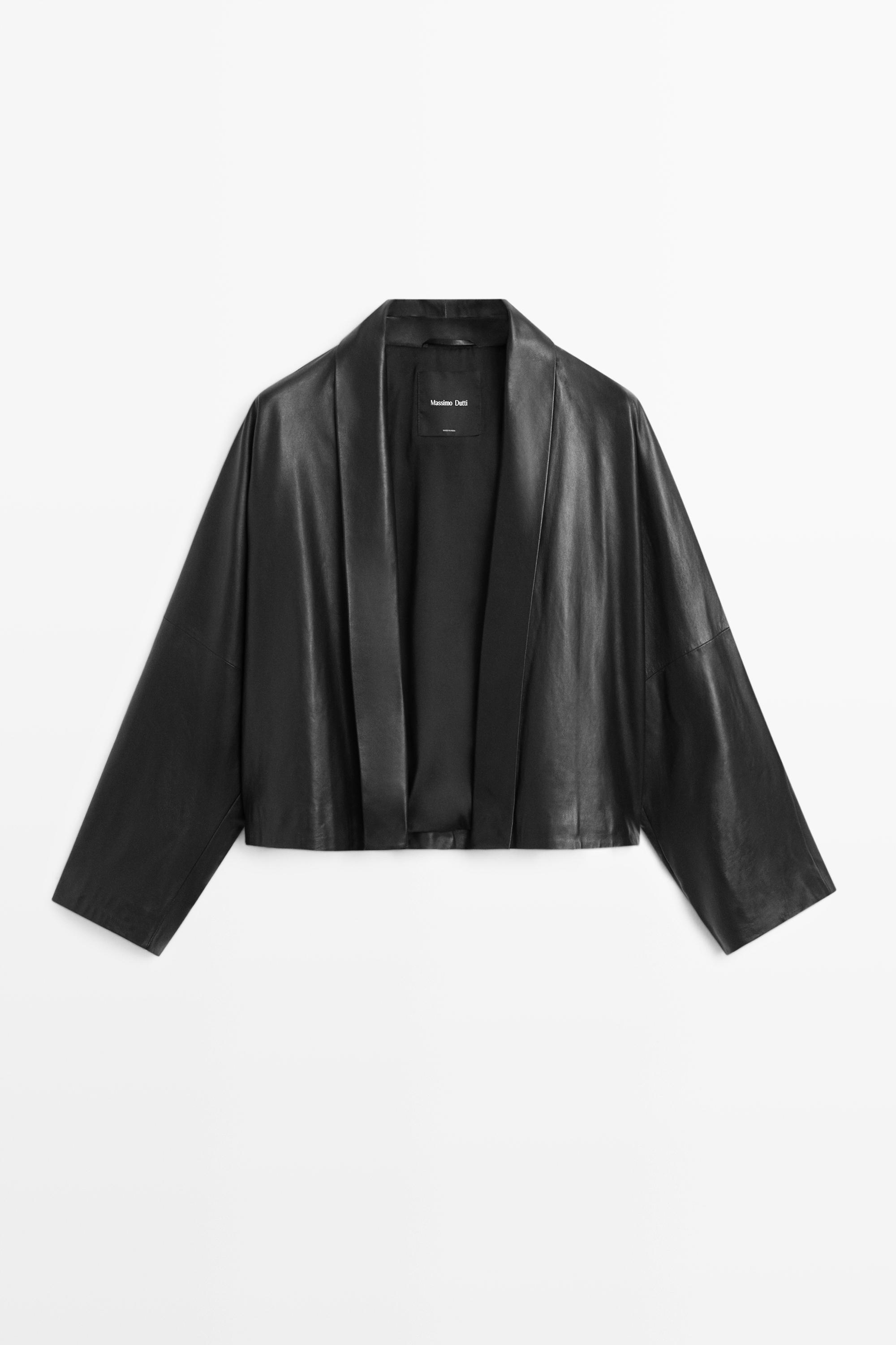 Nappaleren kimono met revers