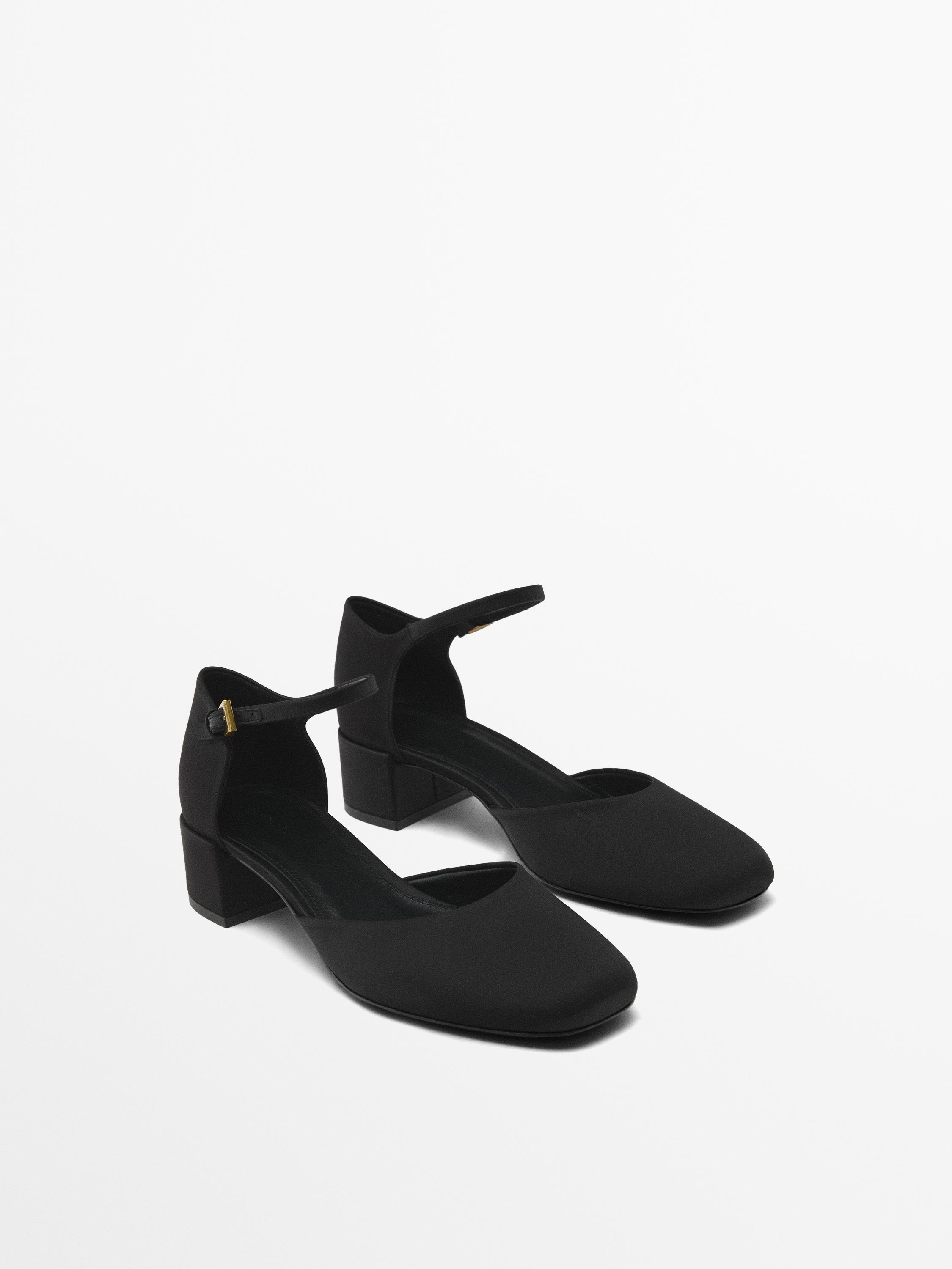 Heeled Satin Shoes Black Heel Shoes Massimo Dutti heeled-satin-shoes-black-heel-shoes-massimo-dutti
