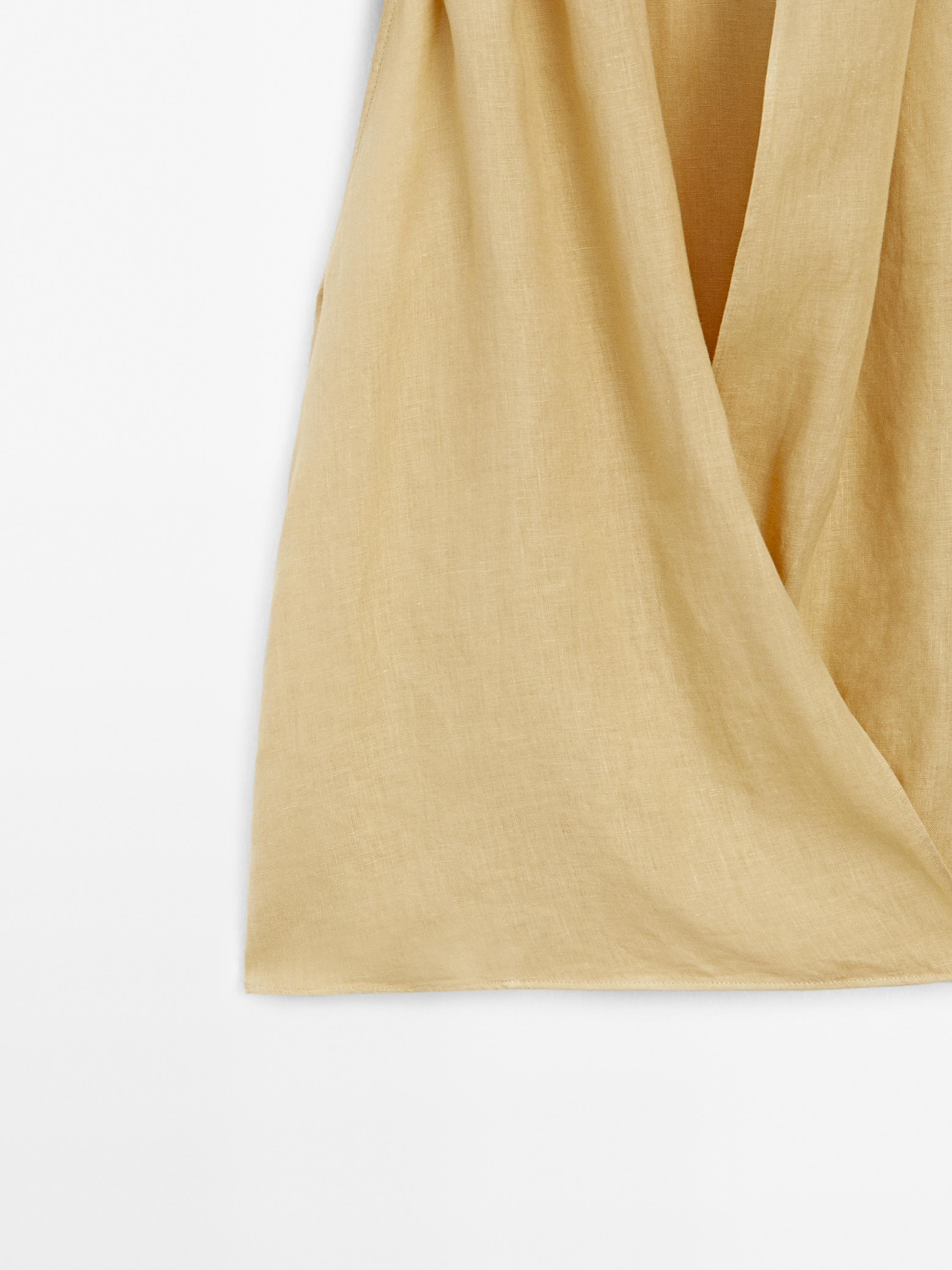Top halter cruzado lino