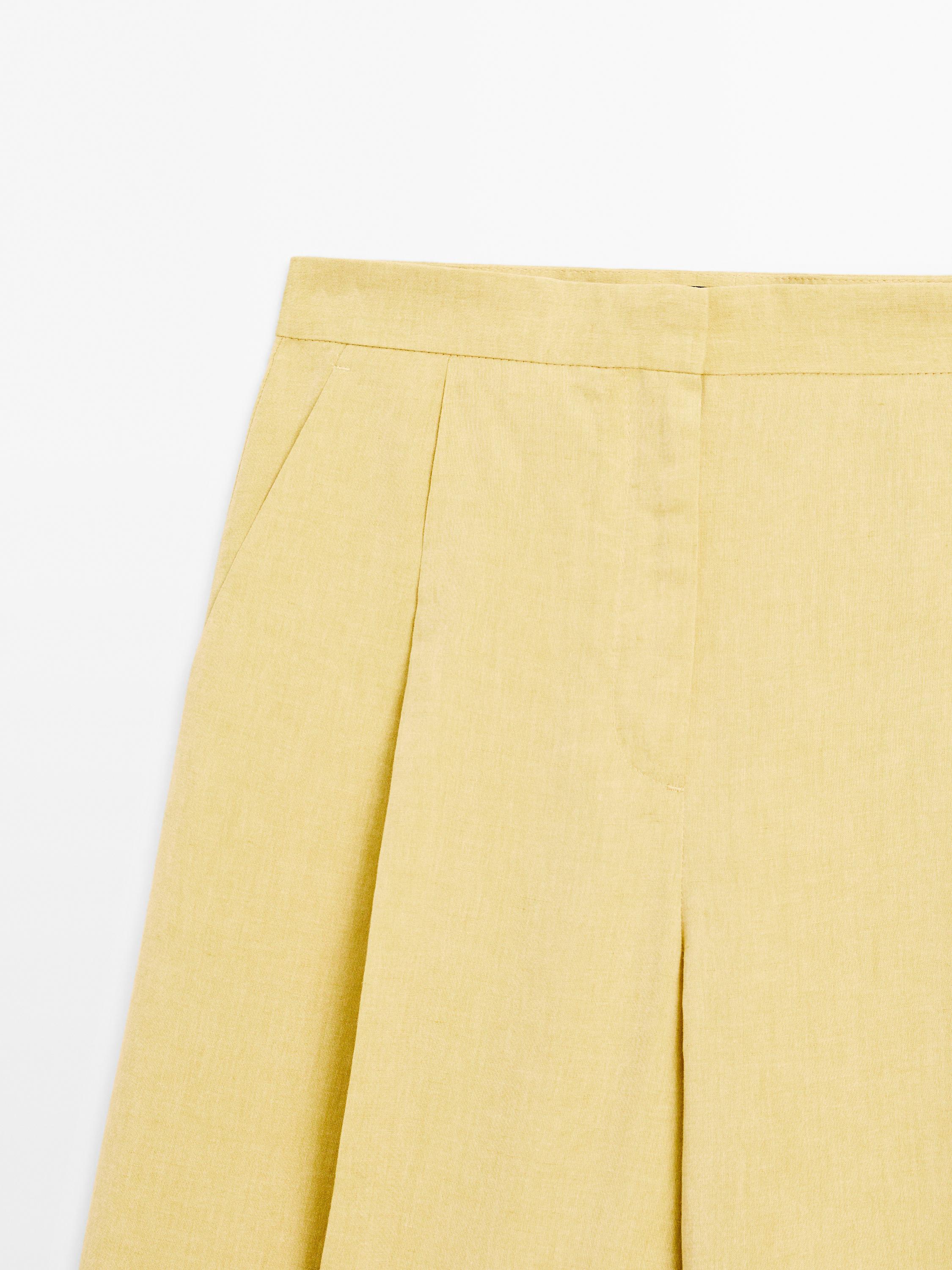 Suit trousers with dart detail · Lemon Yellow · Dressy