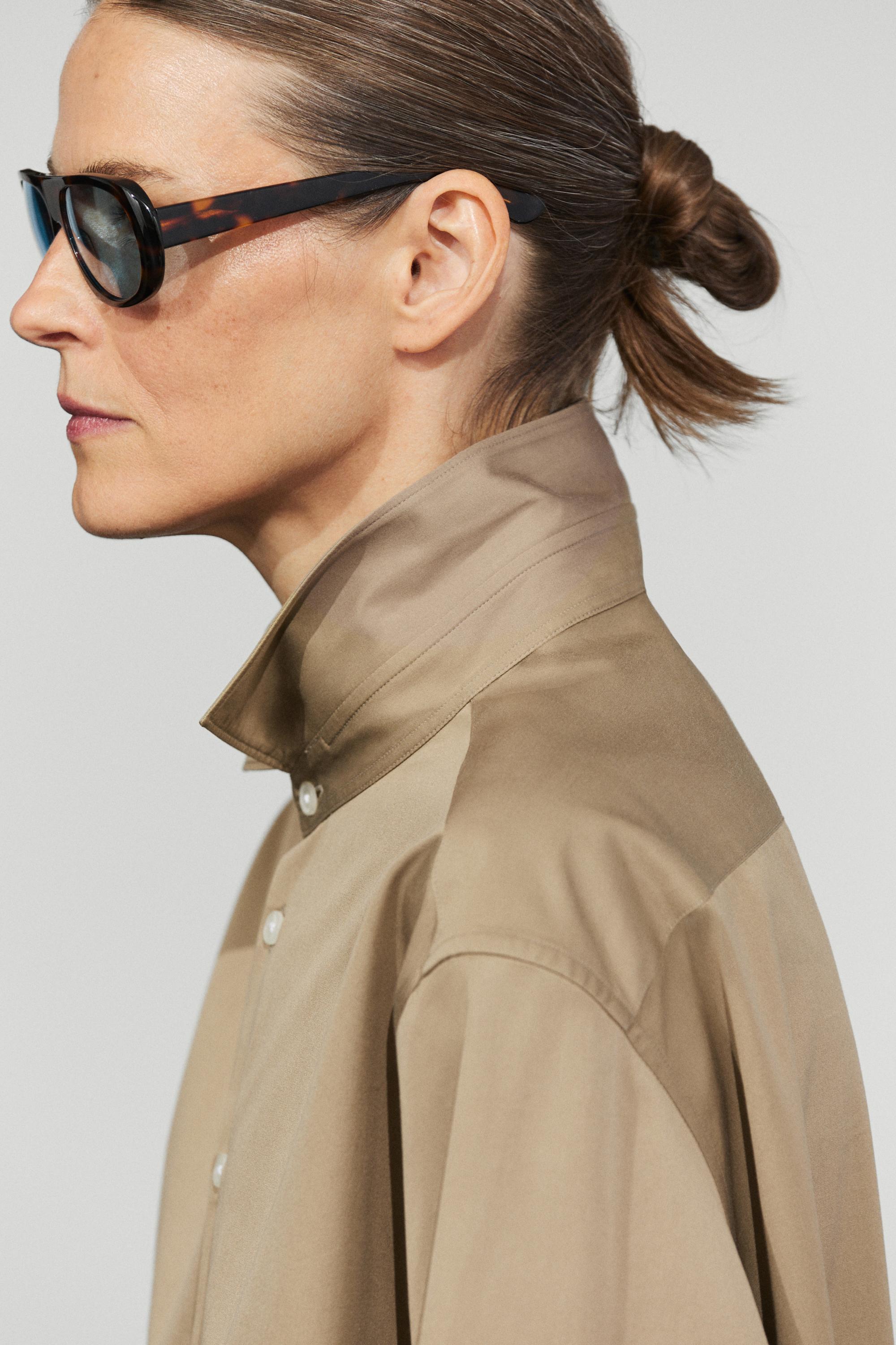Wide tortoiseshell-effect sunglasses — BLUE