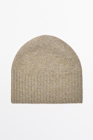 Wool and cashmere knit beanie — Washed 1