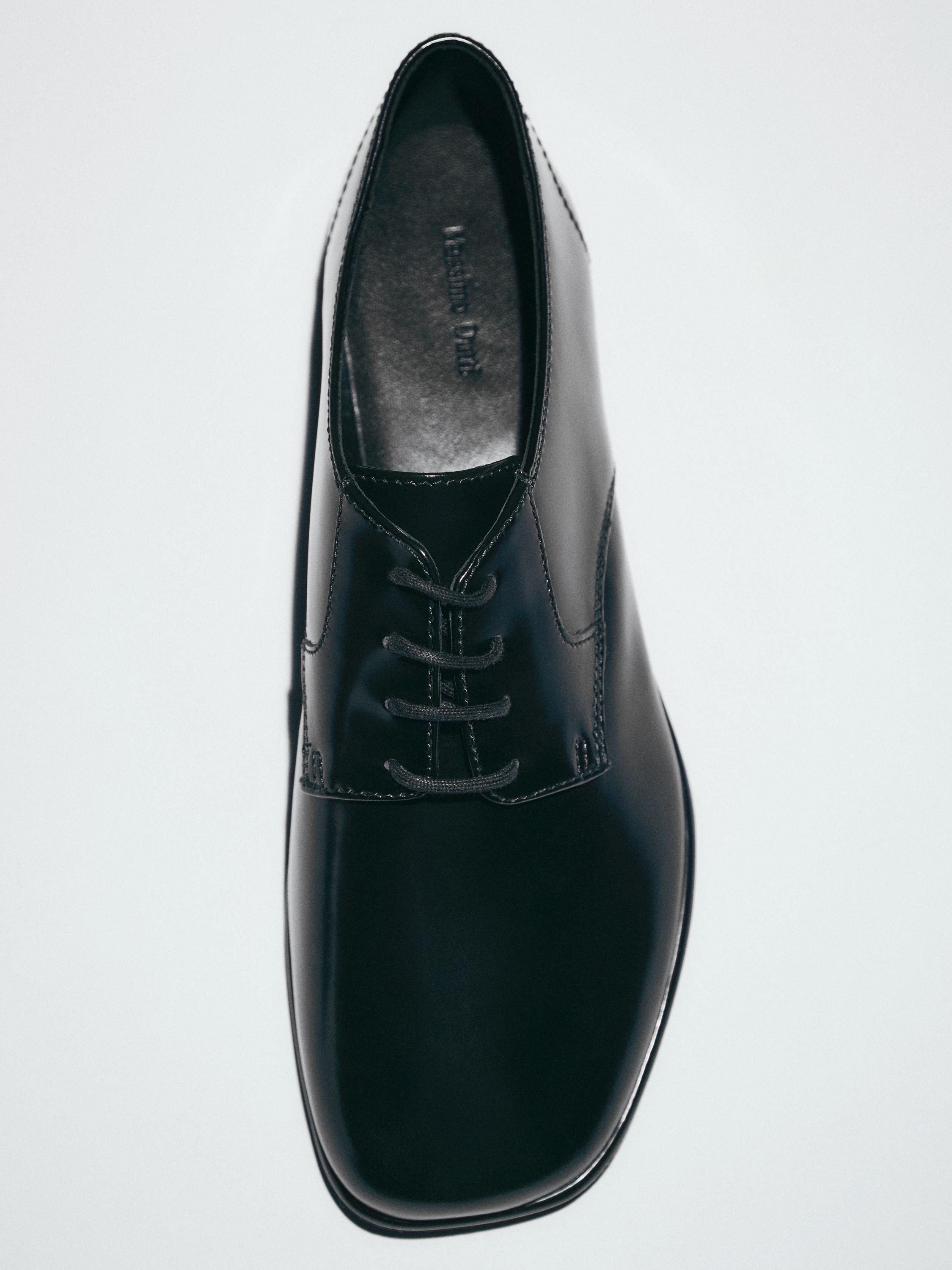 Soft leather derby shoes