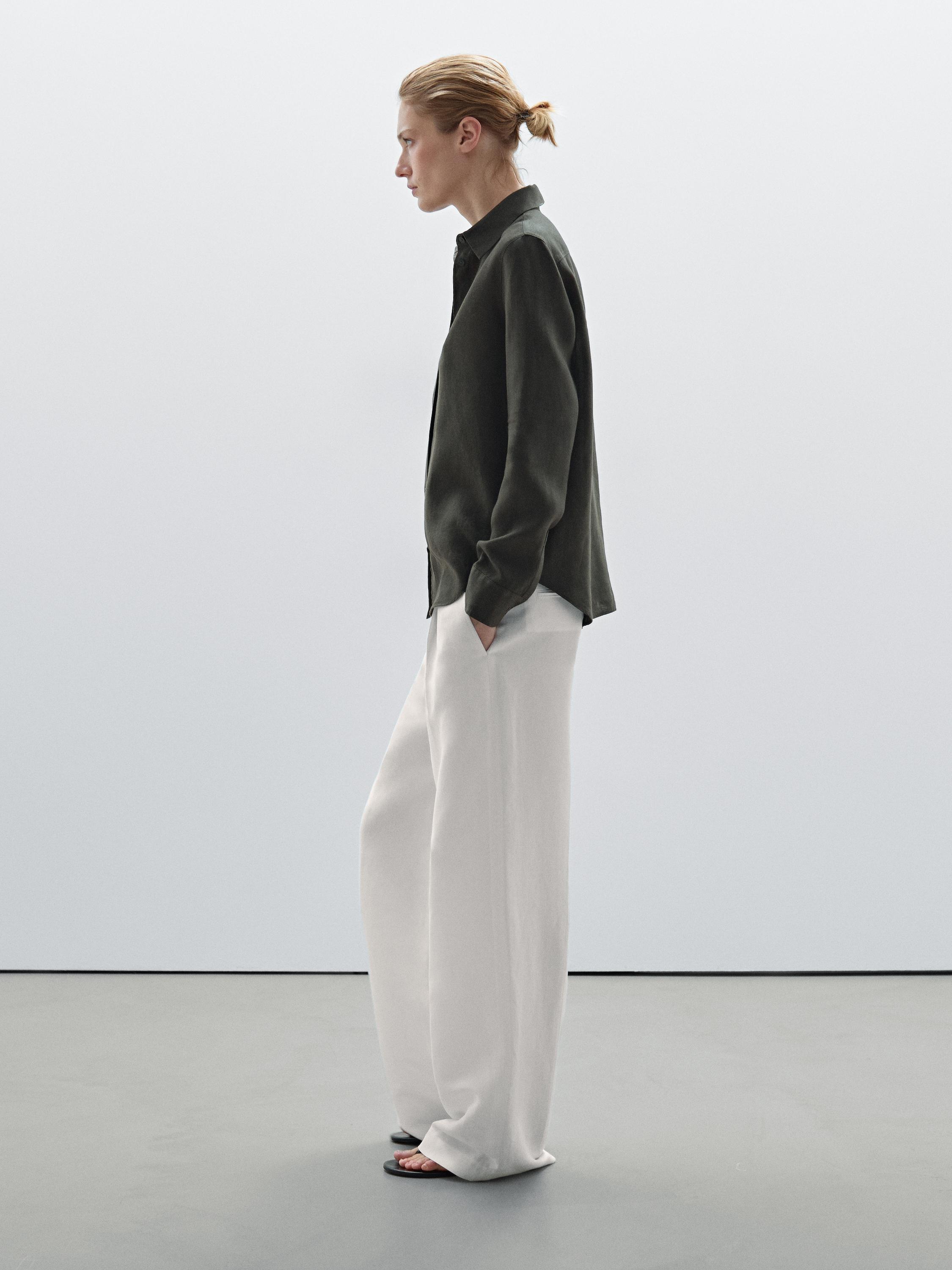 Flowing 100% linen shirt