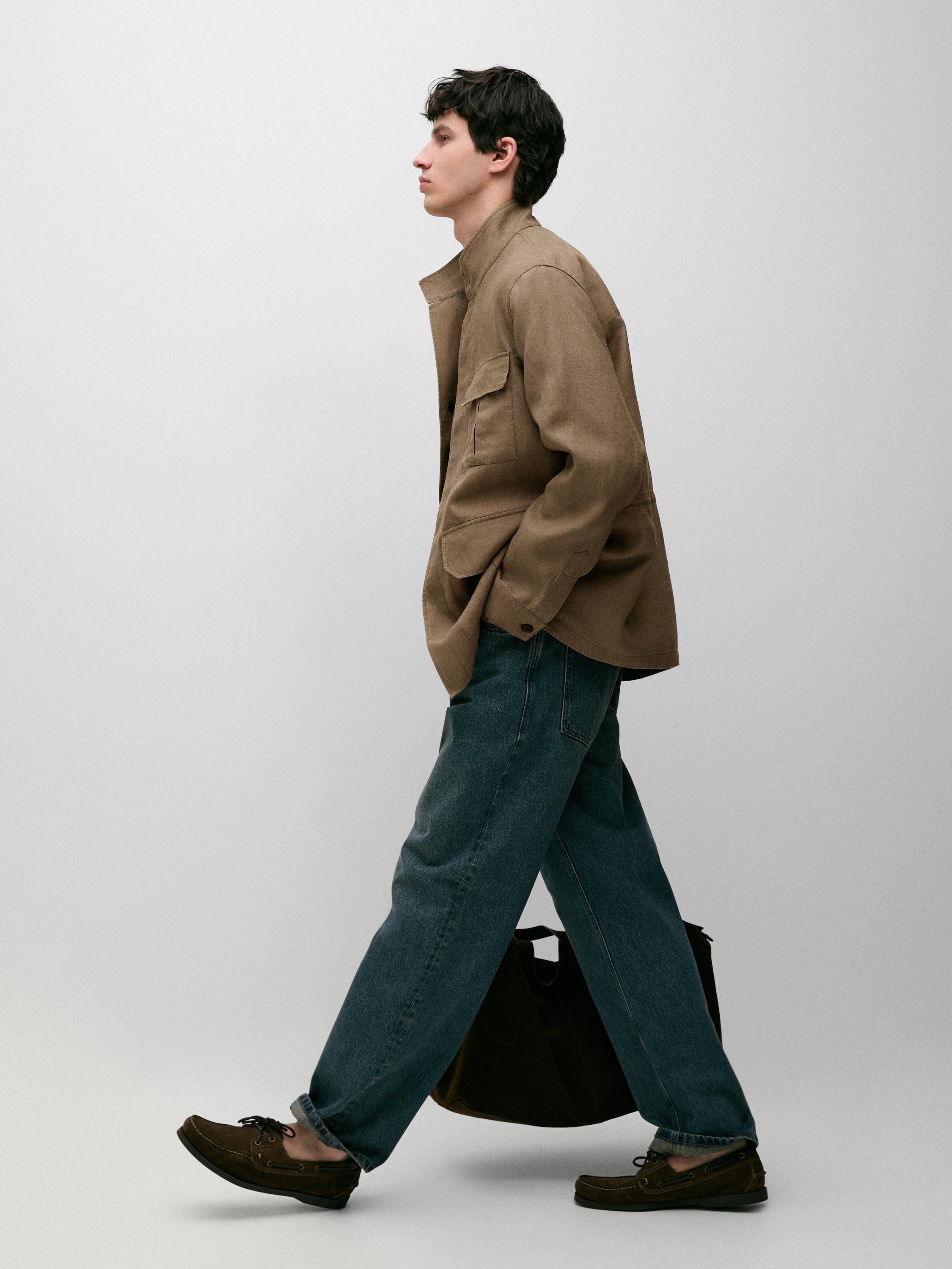 100% linen Safari jacket — OCHRE