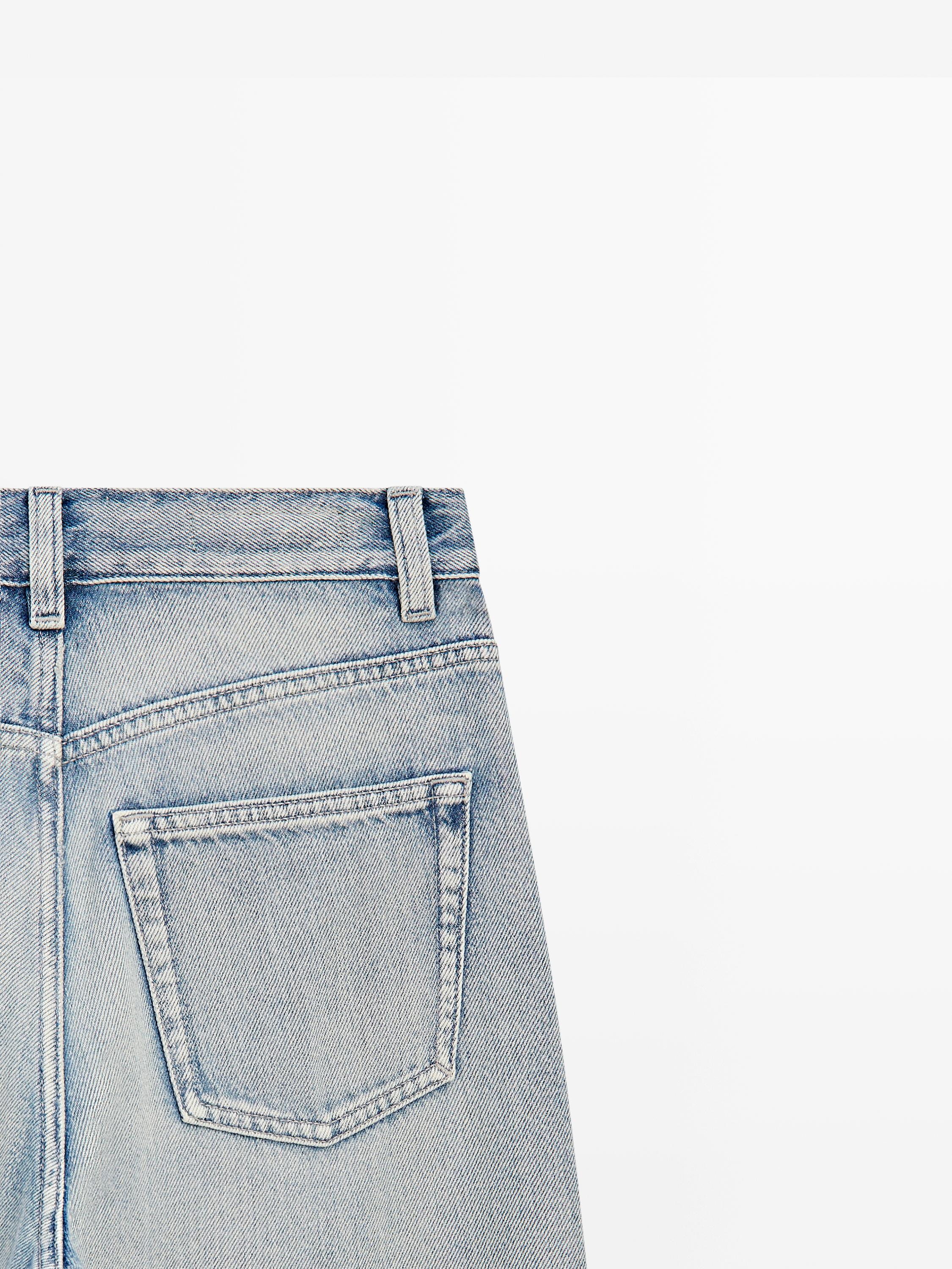 High-waist wide-leg jeans — Light Blue