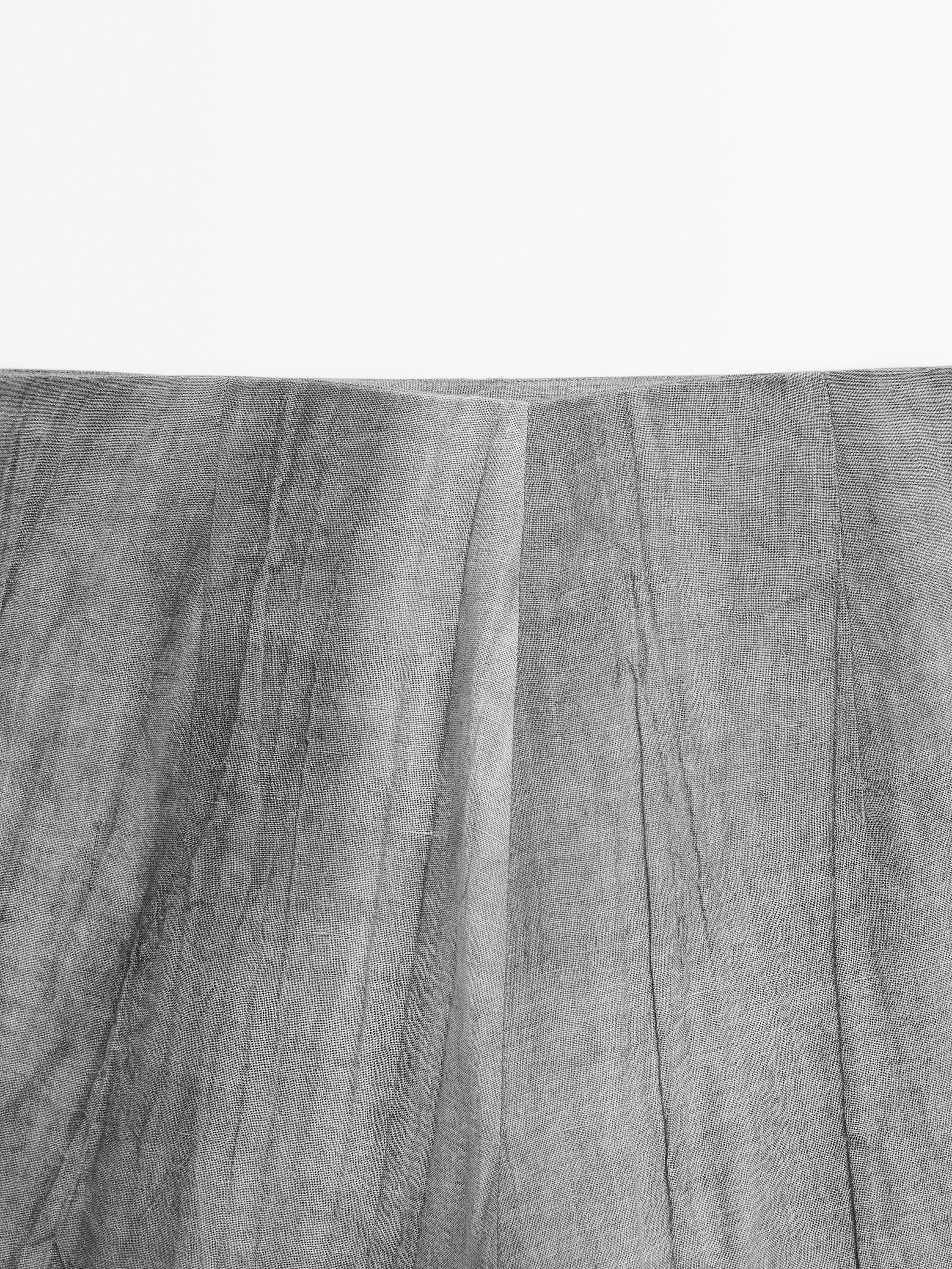 Pleated trousers 100% linen