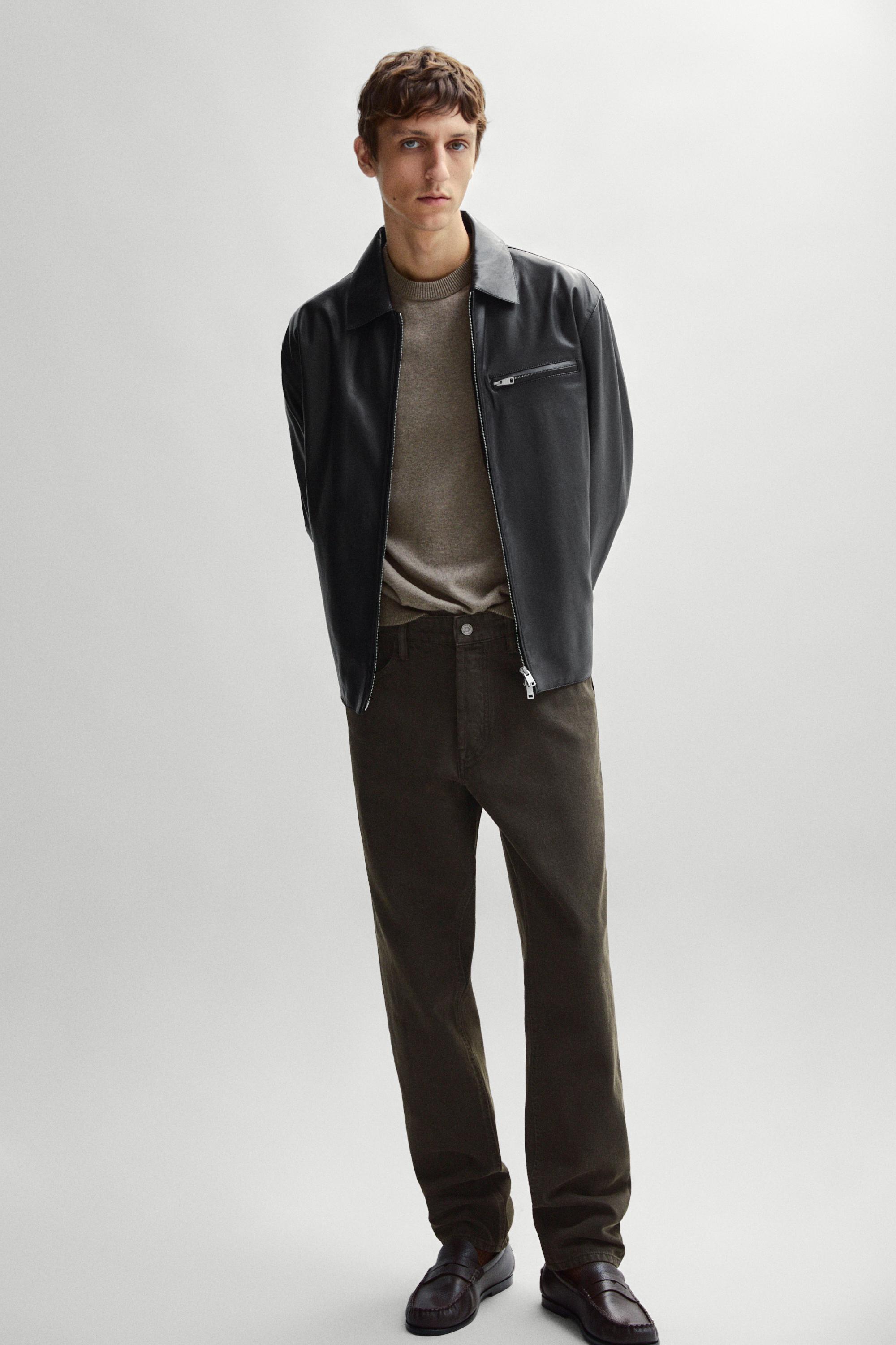 Tapered fit jeans — Chocolate