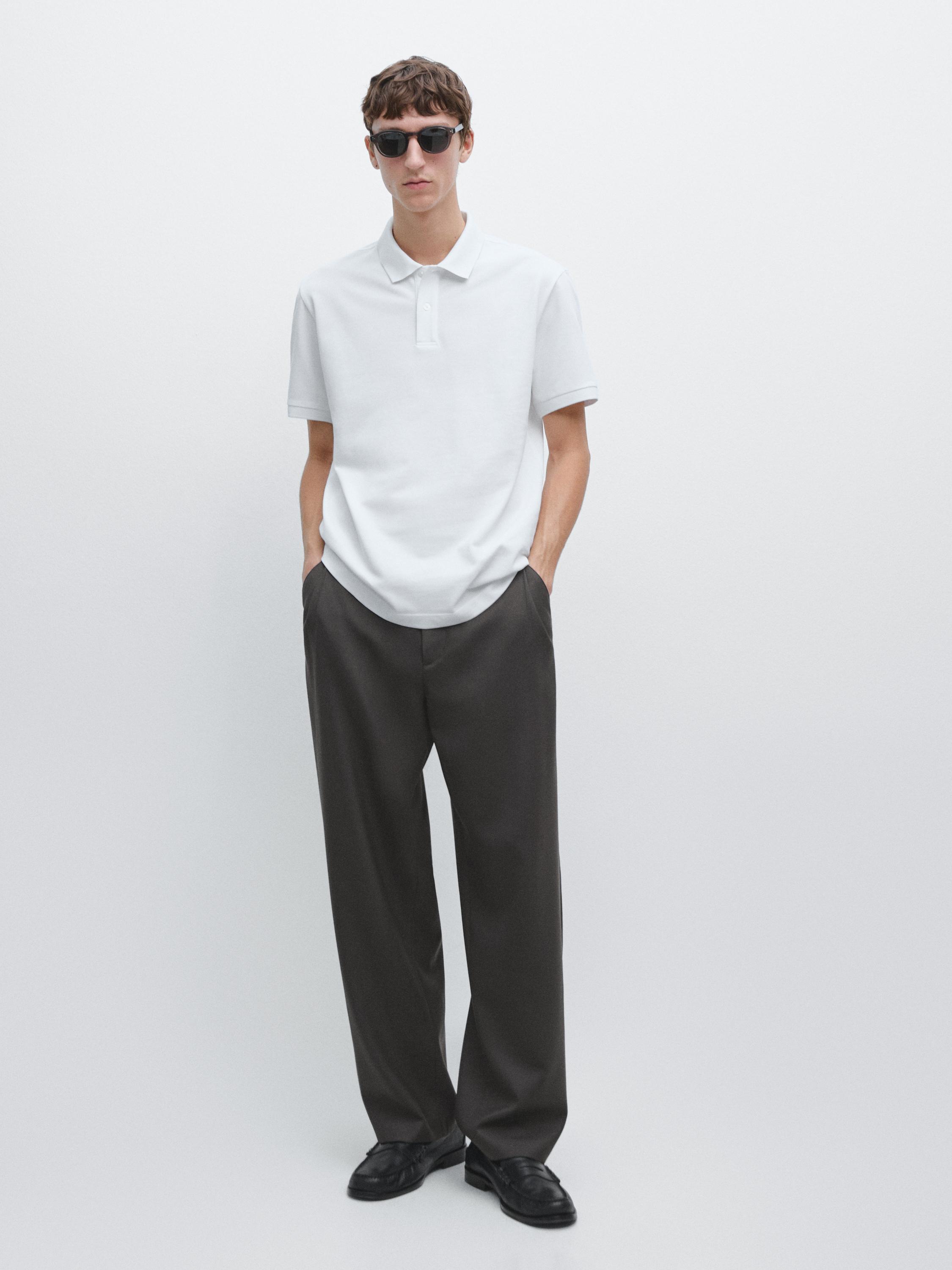 Polo piqué micro estructura algodón