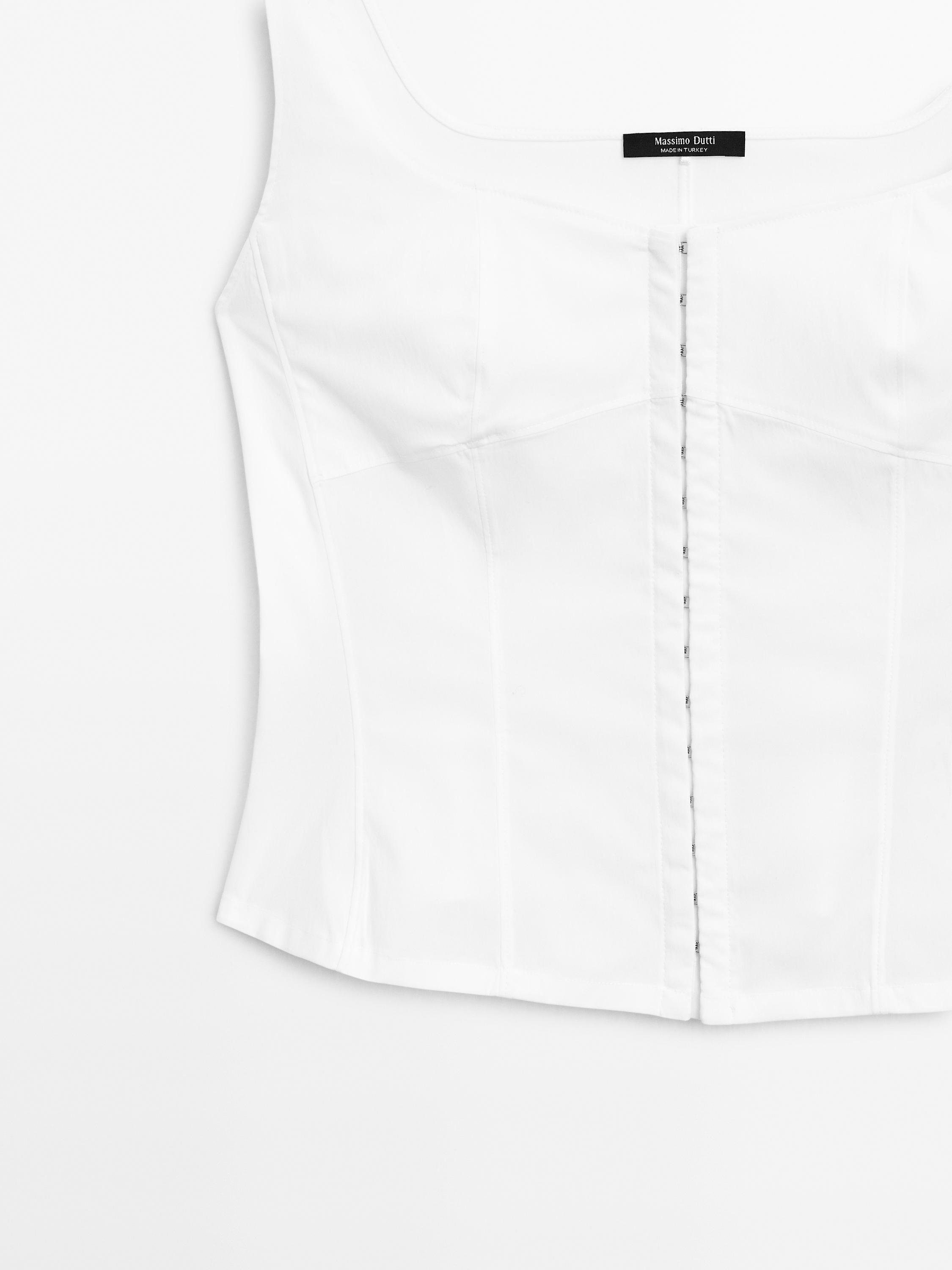 Cotton blend corset top