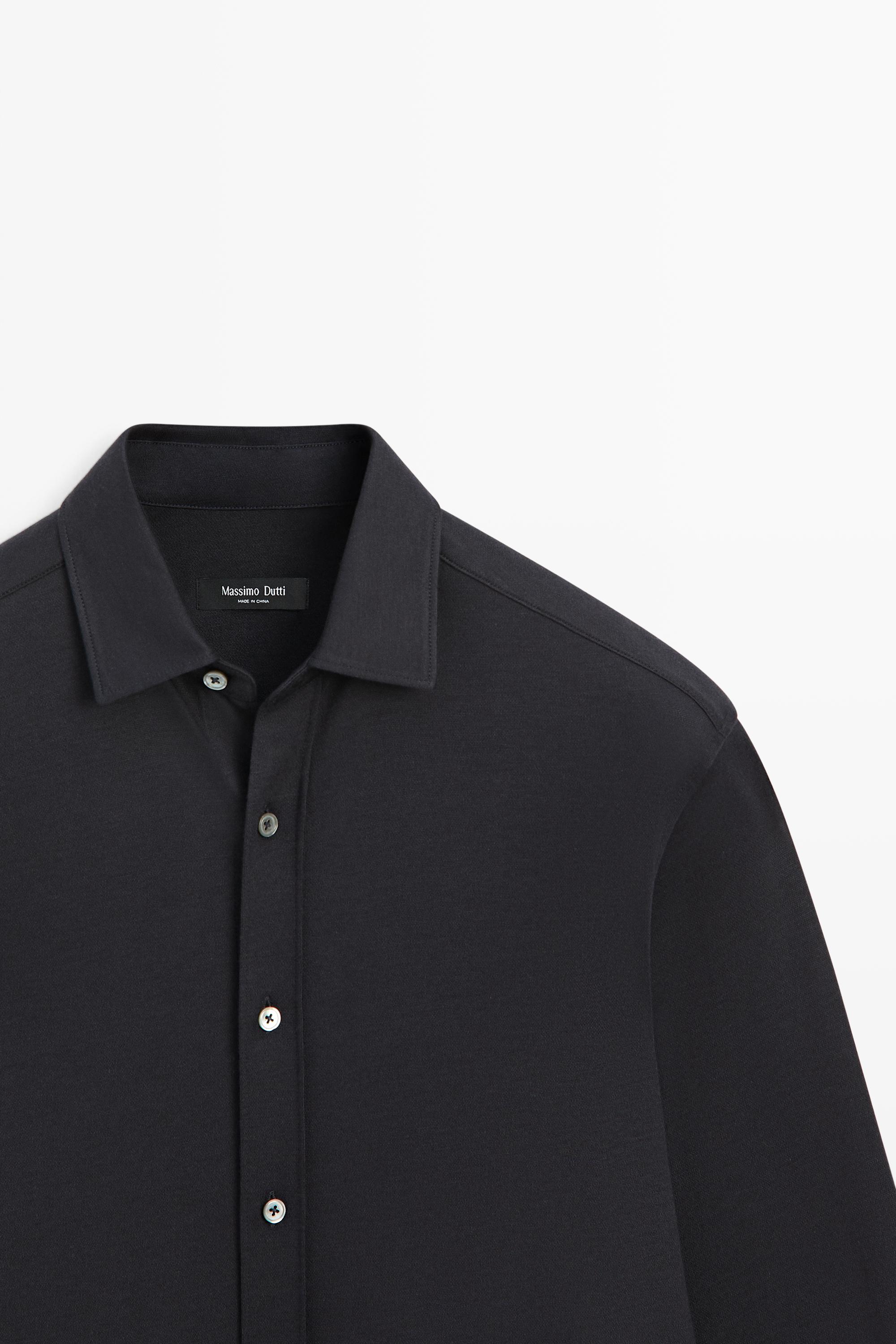 Stretch slim fit cotton shirt - thumbnail 10
