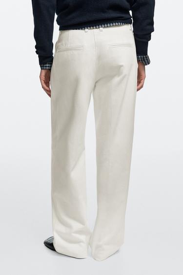 Low-rise pleated wide-leg pants — Off white 5