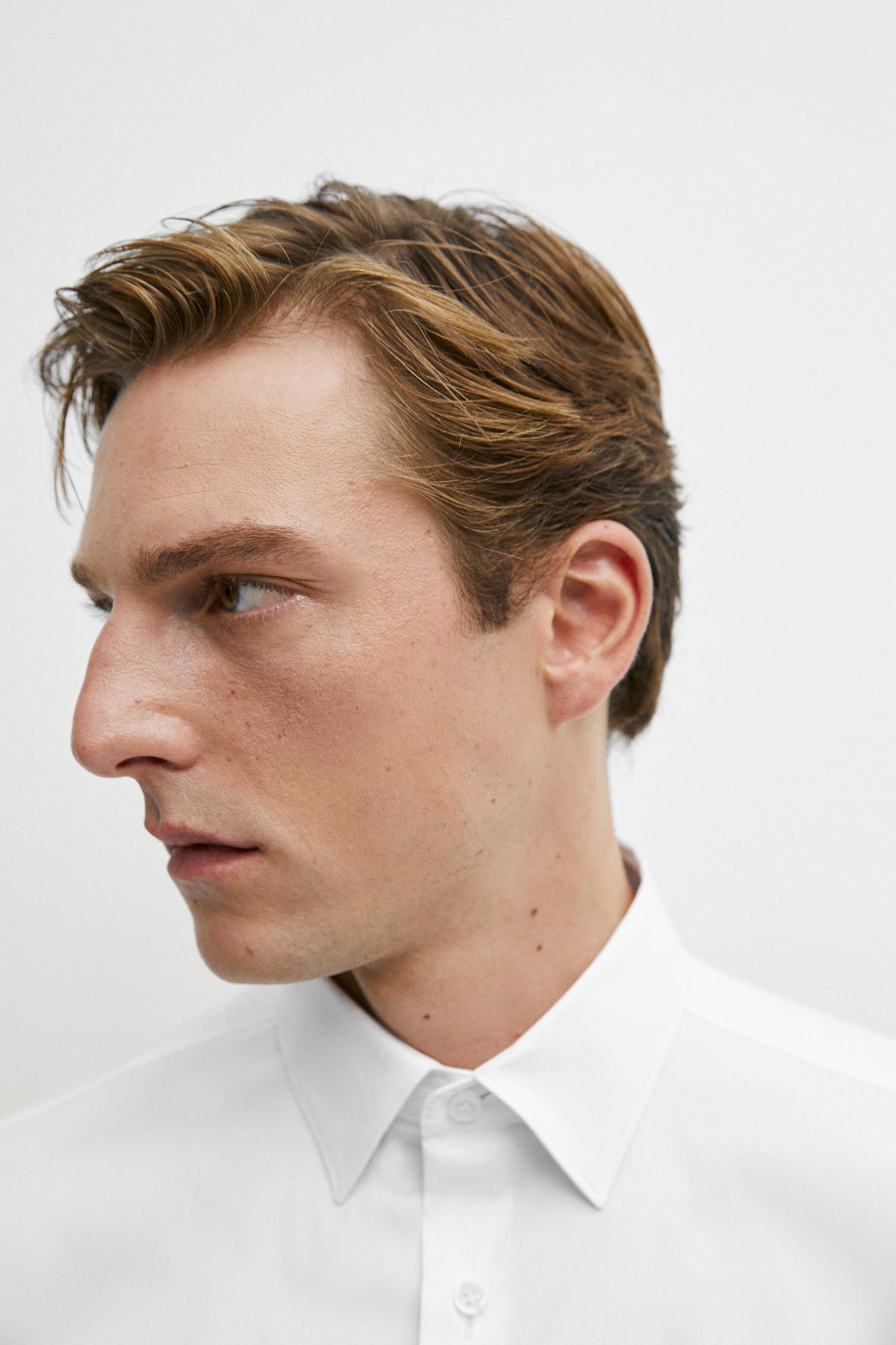 Slim fit stretch shirt — WHITE