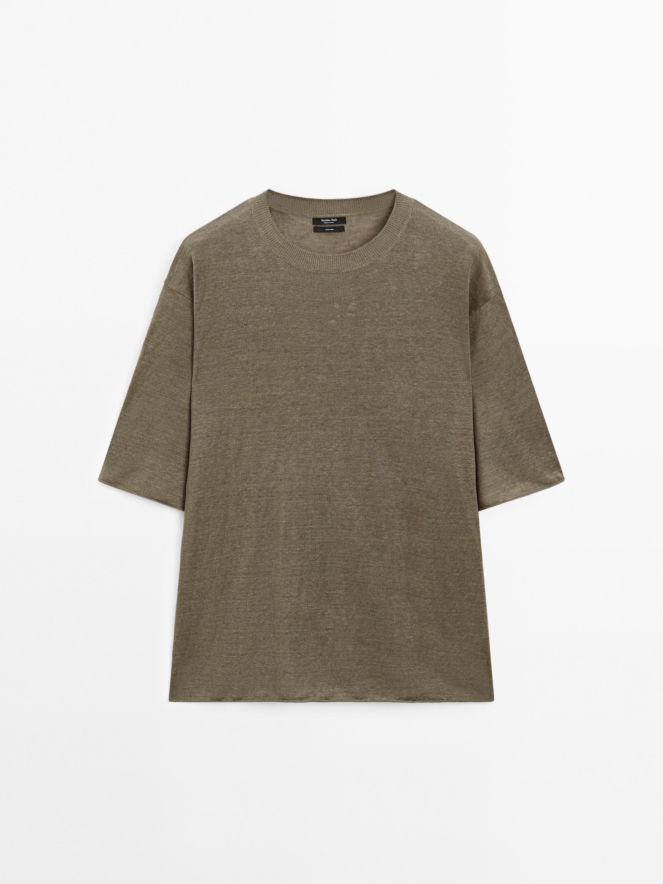 Pull manches courtes oversize lin