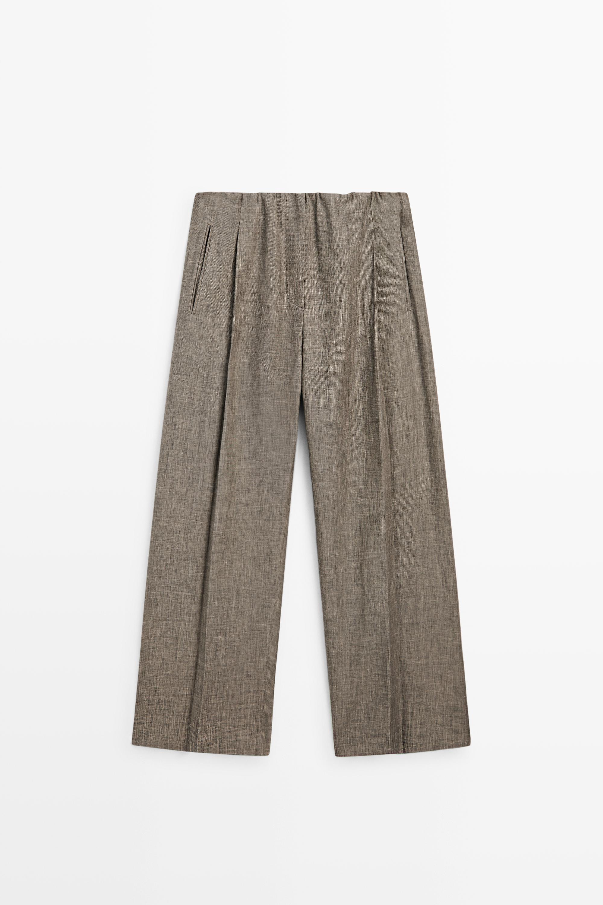 Flecked detail pants - STUDIO — GREENISH