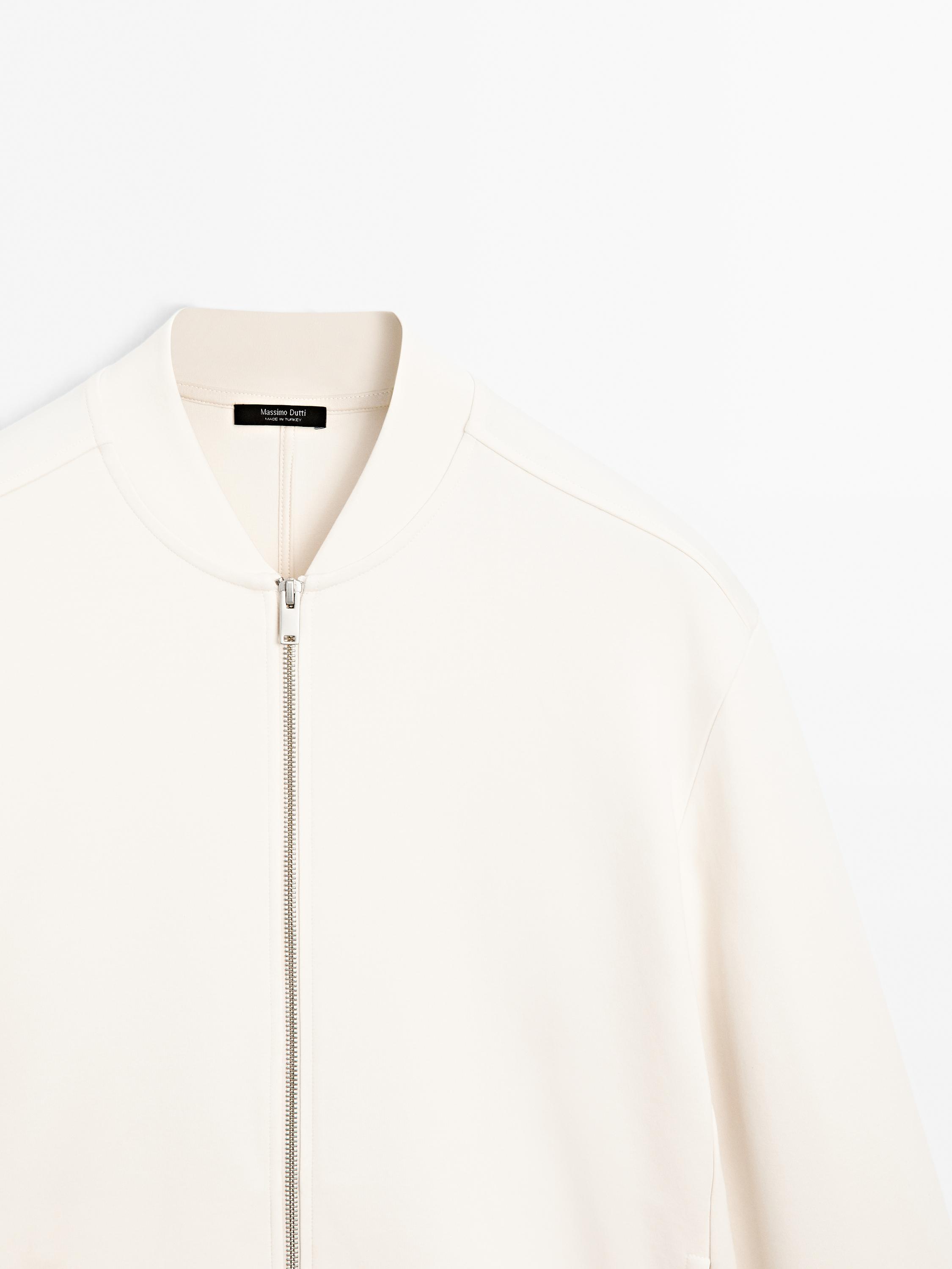Cotton blend bomber jacket