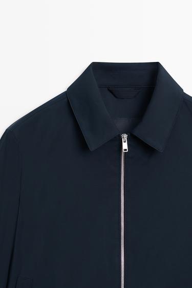 Lightweight jacket with collar detail — NAVY BLUE 4