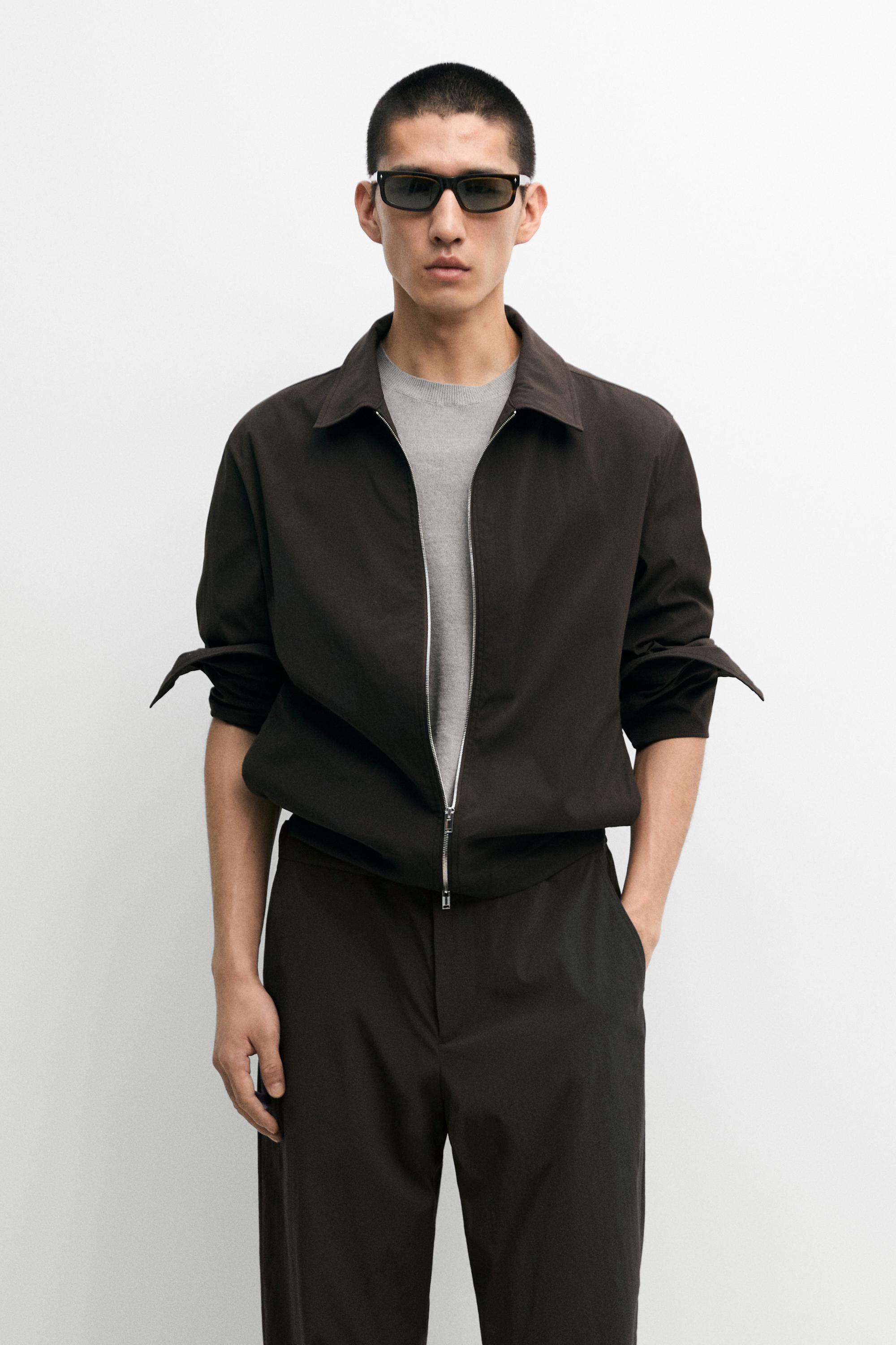 Total look cropped jacket — BROWN