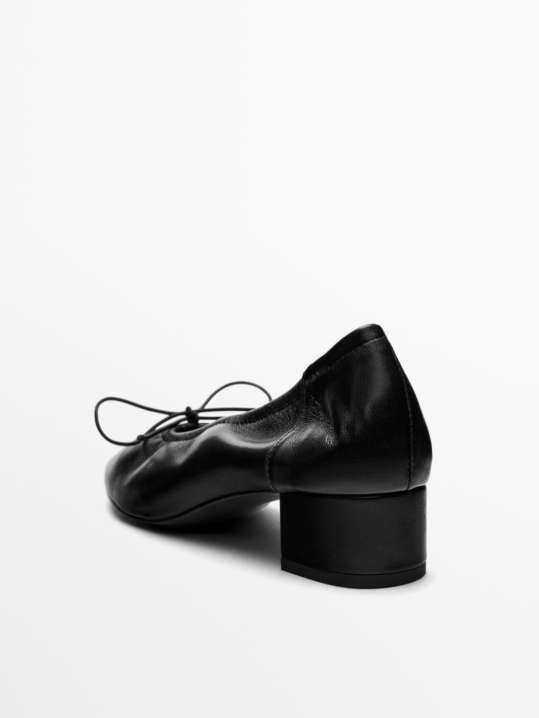 High-heel ballerinas — BLACK