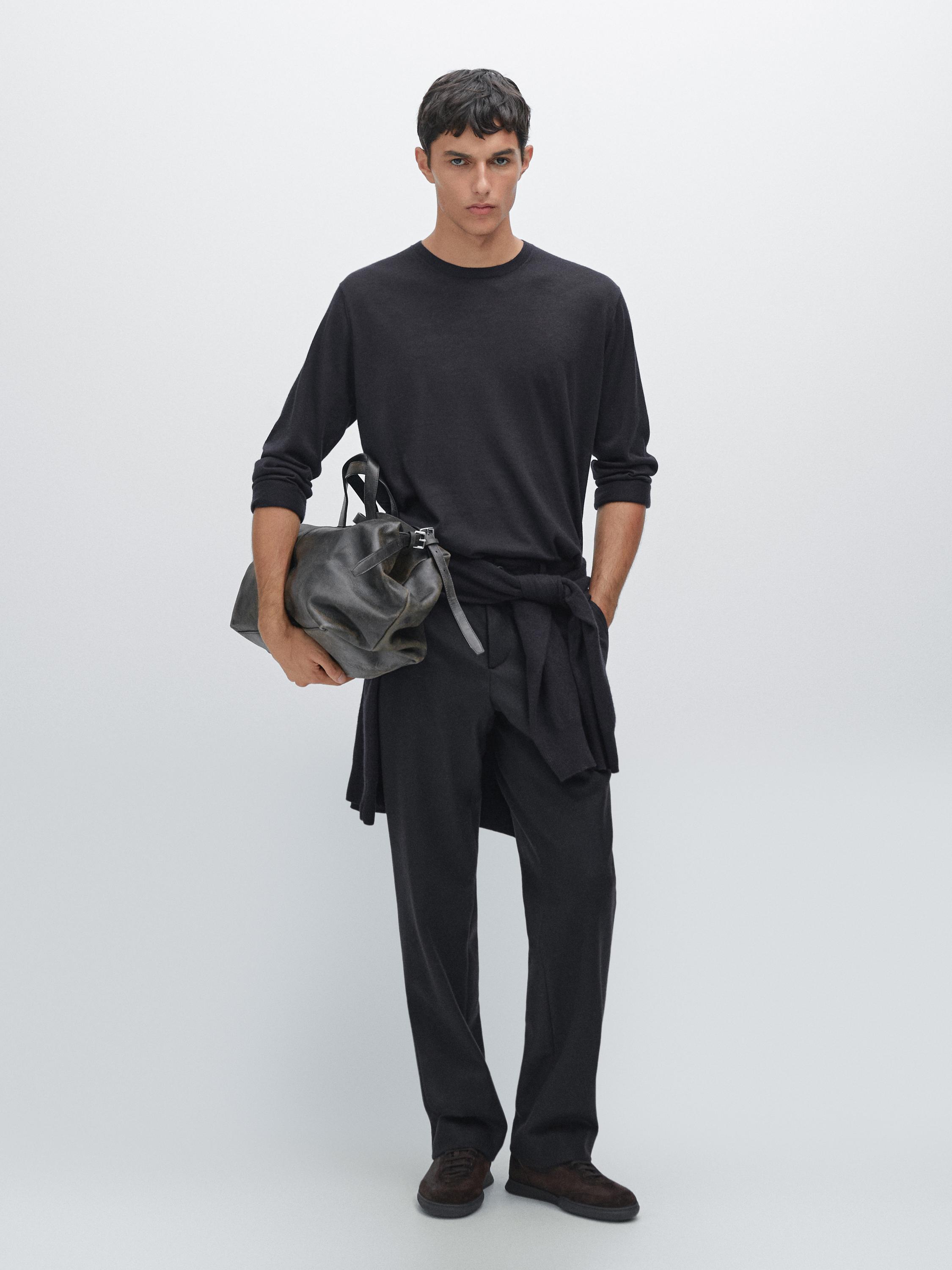 100 % kašmyro megztinis apskrita iškirpte