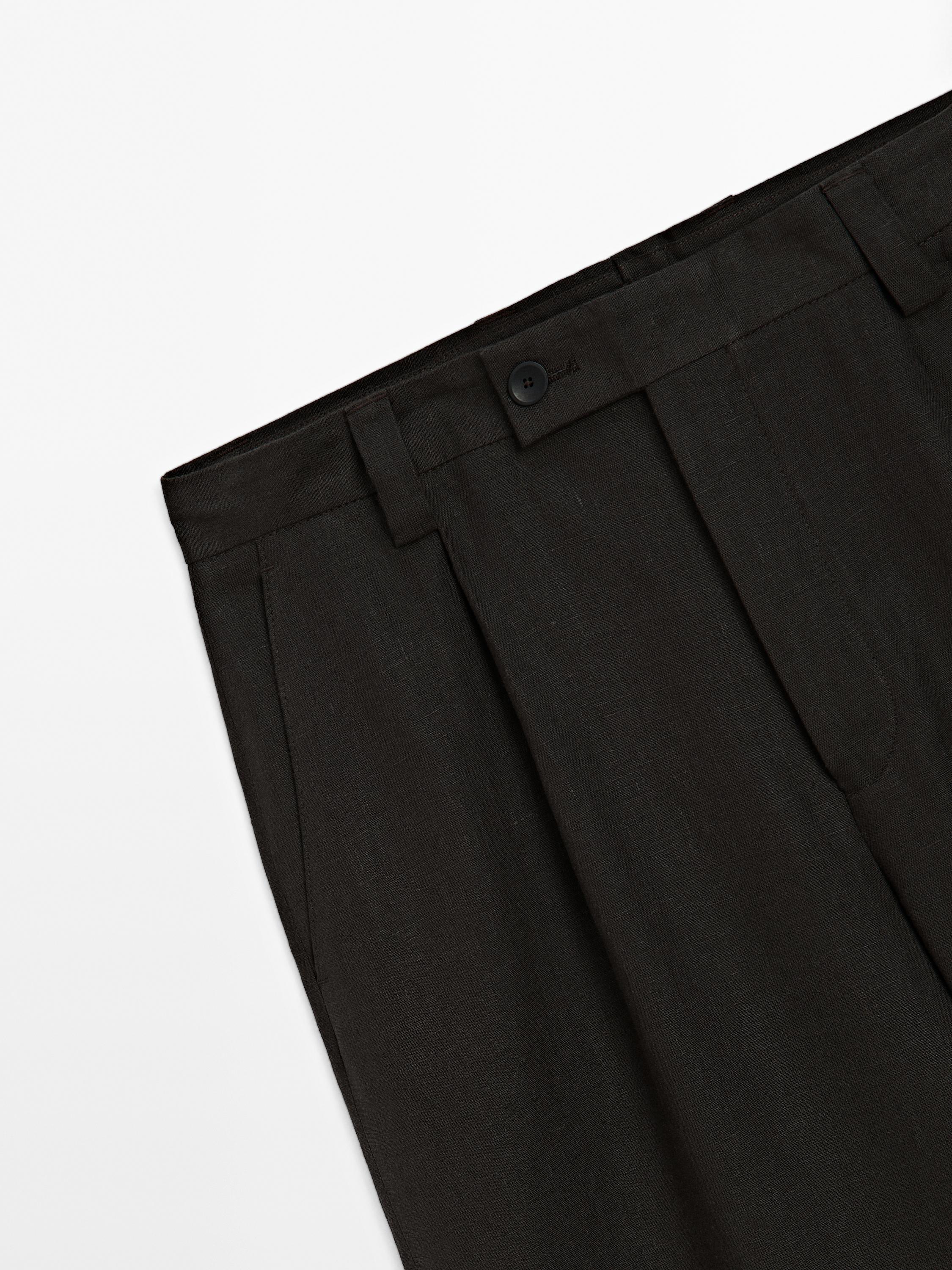Pantalone od 100% lanenog kepera sa ušicima - Limited Edition