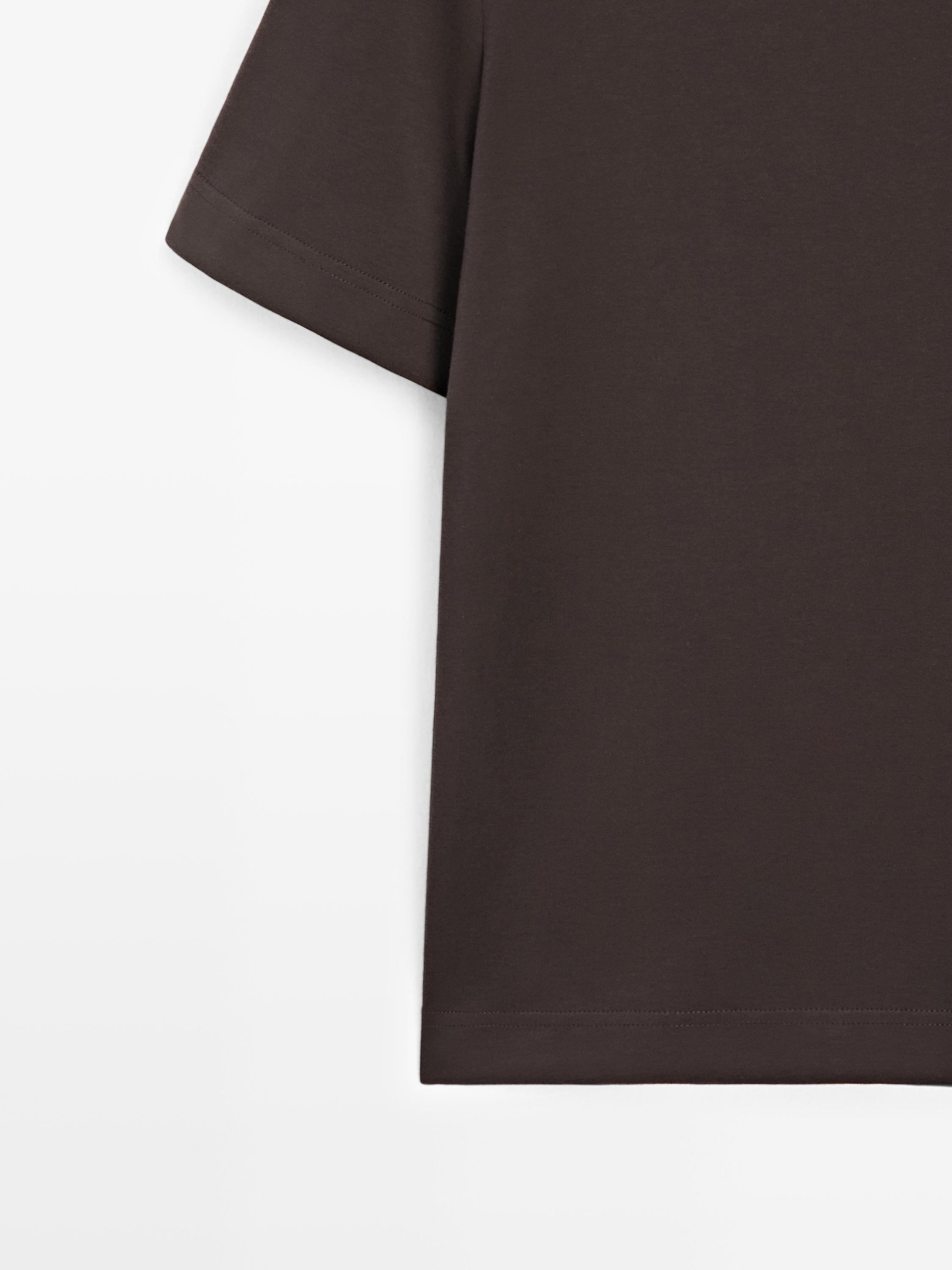 Short sleeve interlock T-shirt — BROWN