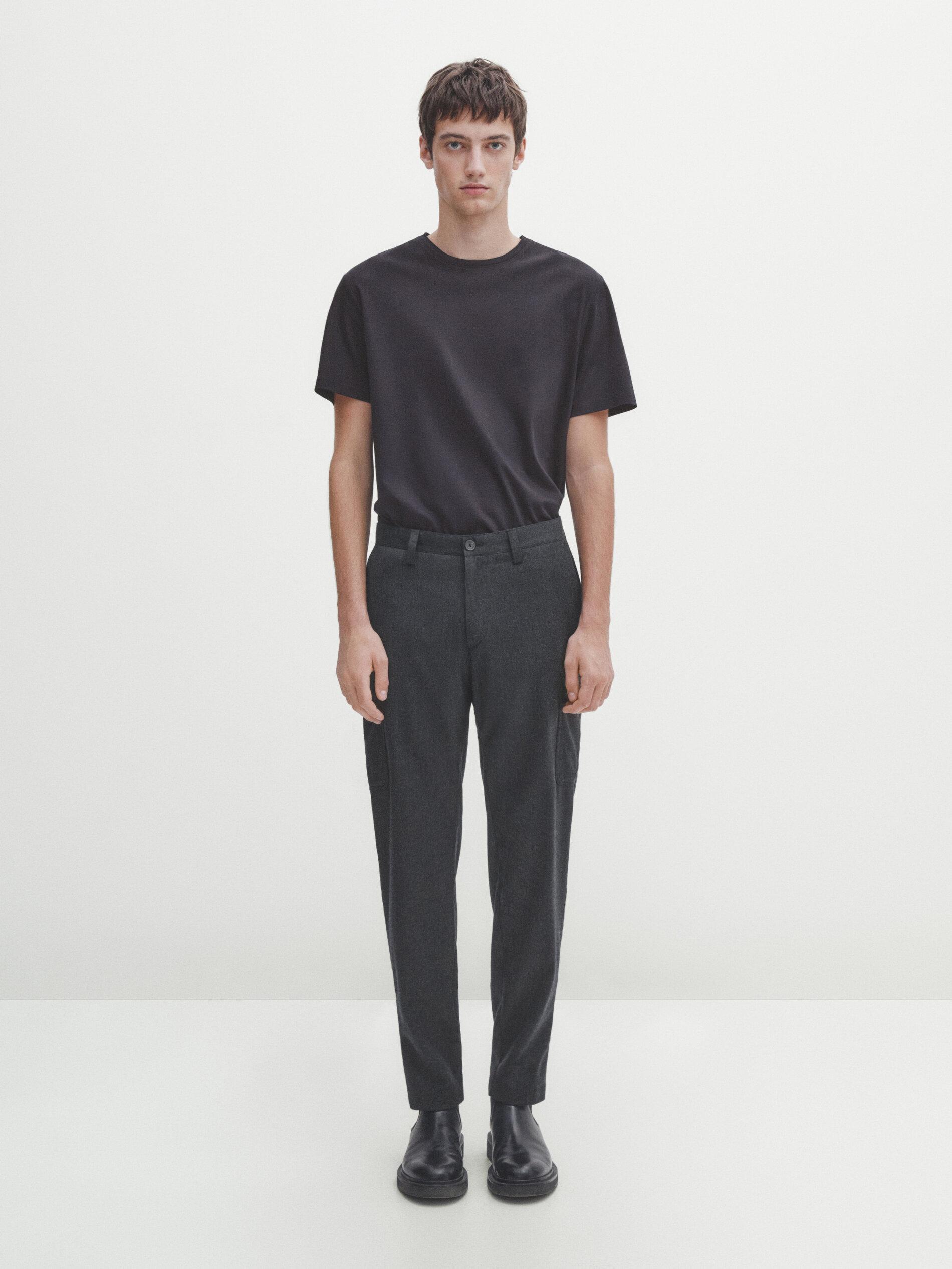 100% mercerised cotton T-shirt — NAVY BLUE