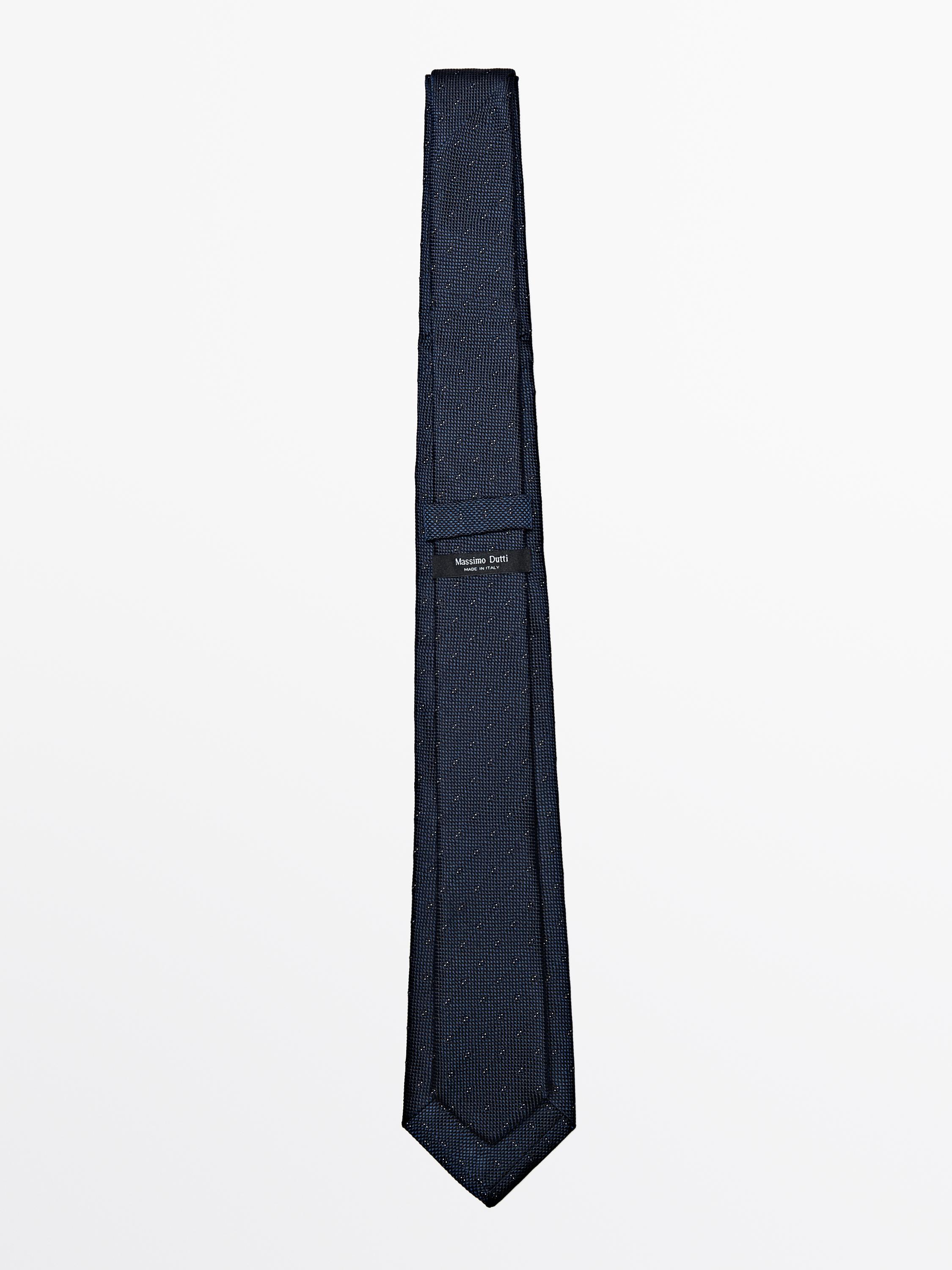 100% silk tie — NAVY BLUE