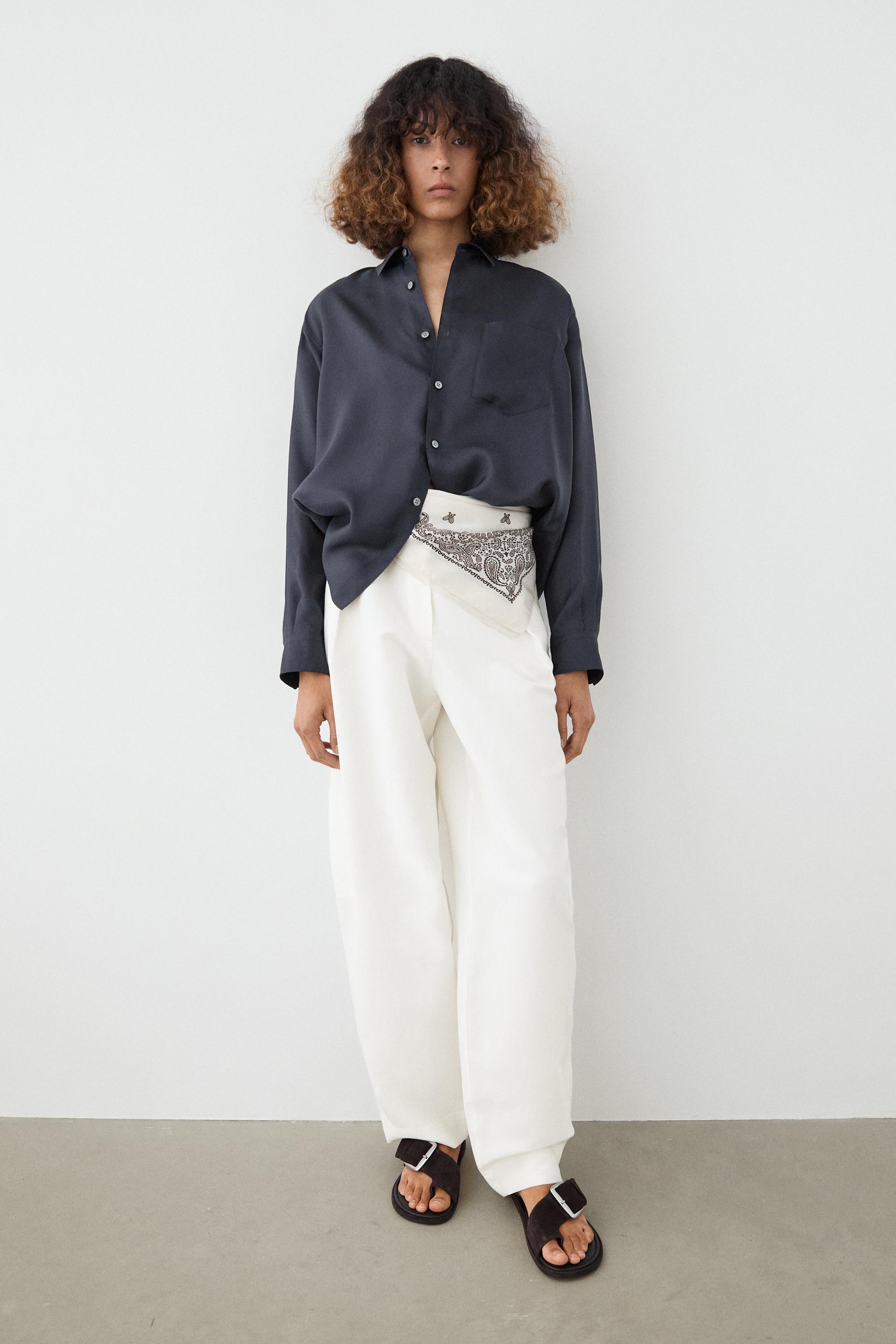 Flowing trousers with darts - LIMITED EDITION — BEIGE