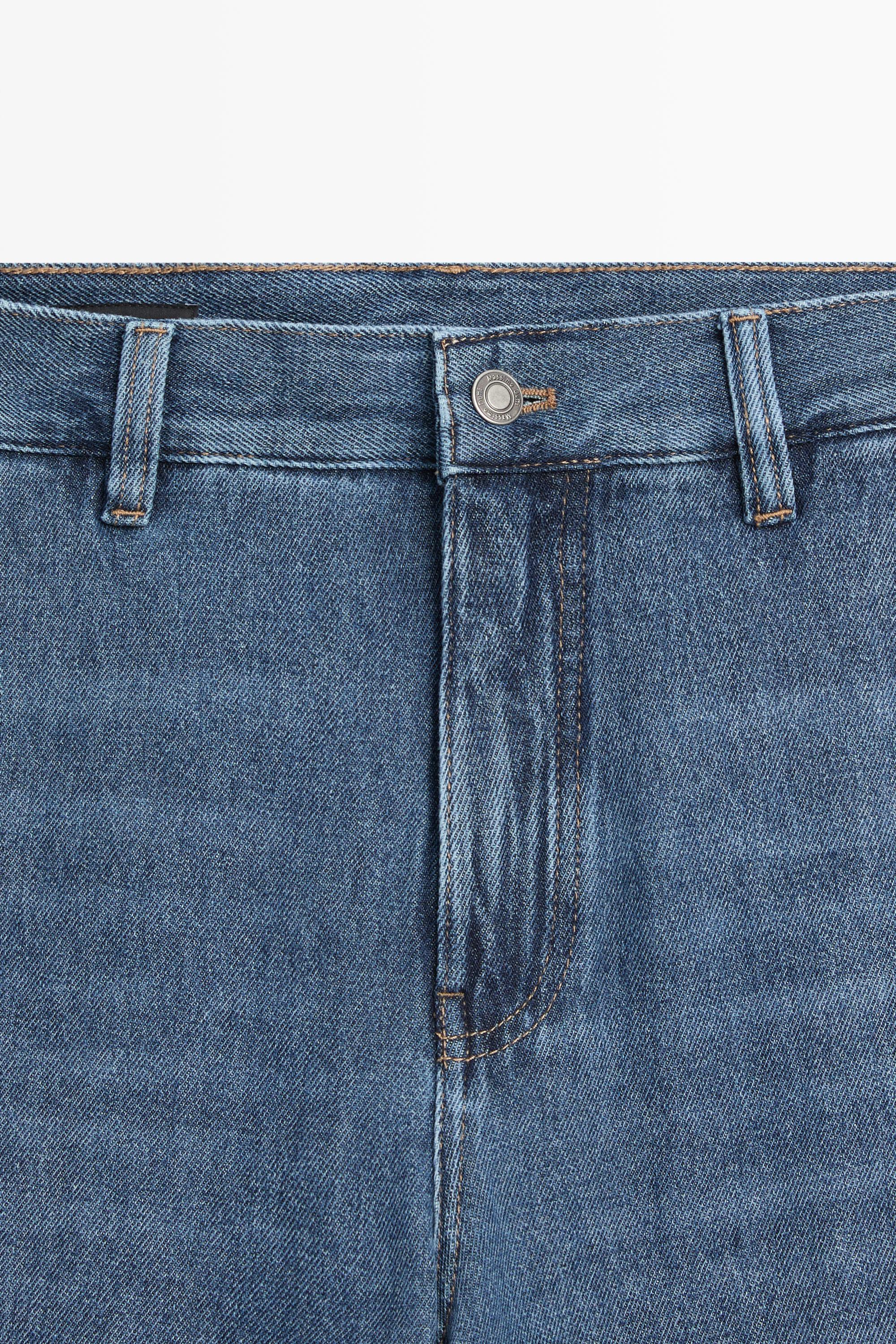Mid-waist wide-leg jeans — Light Blue
