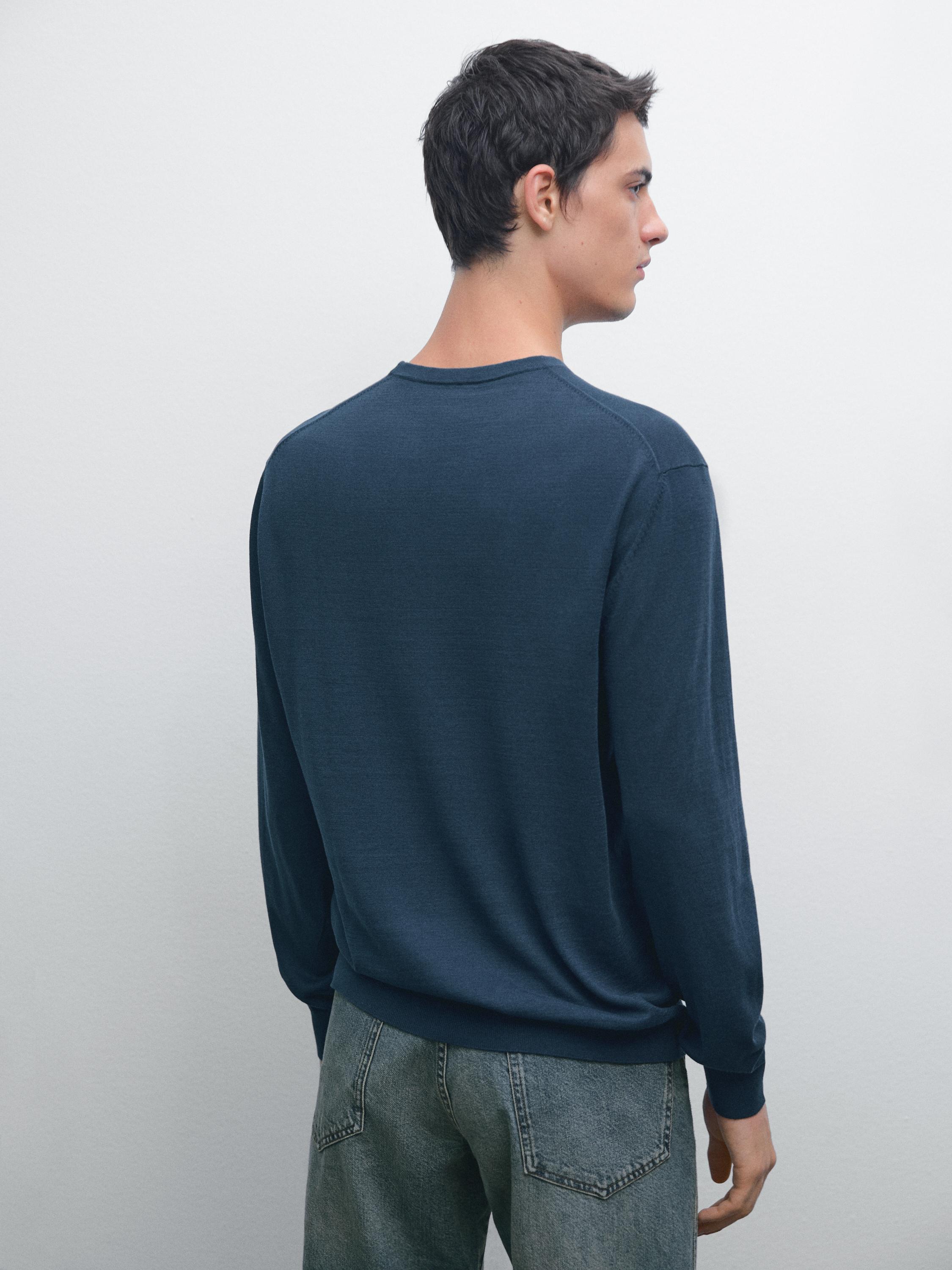 Cotton and silk blend sweater