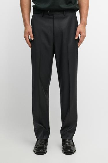 100% wool suit pants — CHARCOAL 3