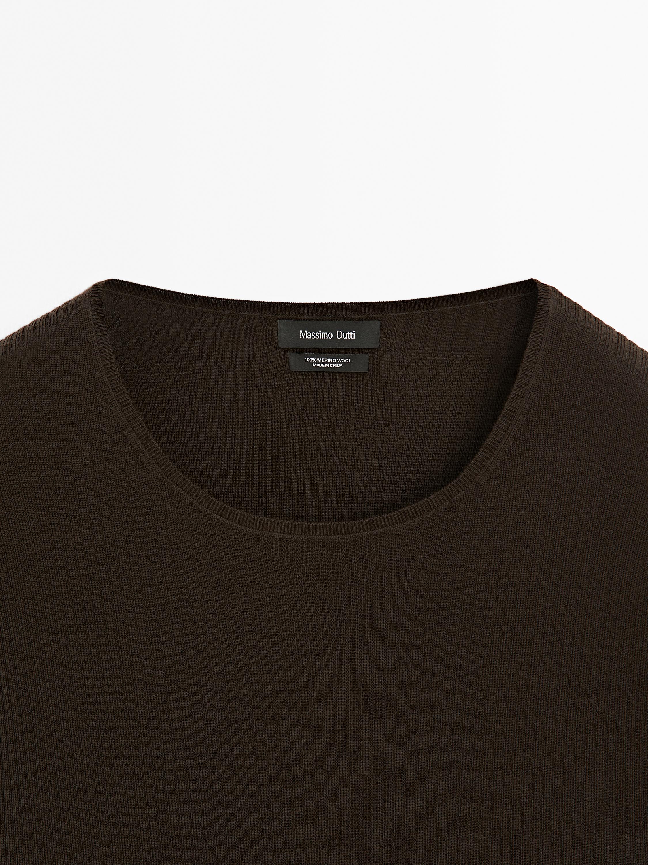 100% merino wool knit sweater