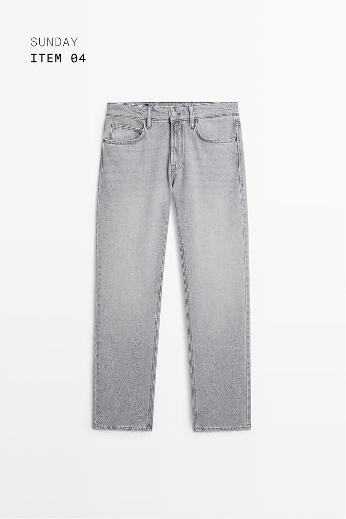 Tapered fit jeans — GREY MARL