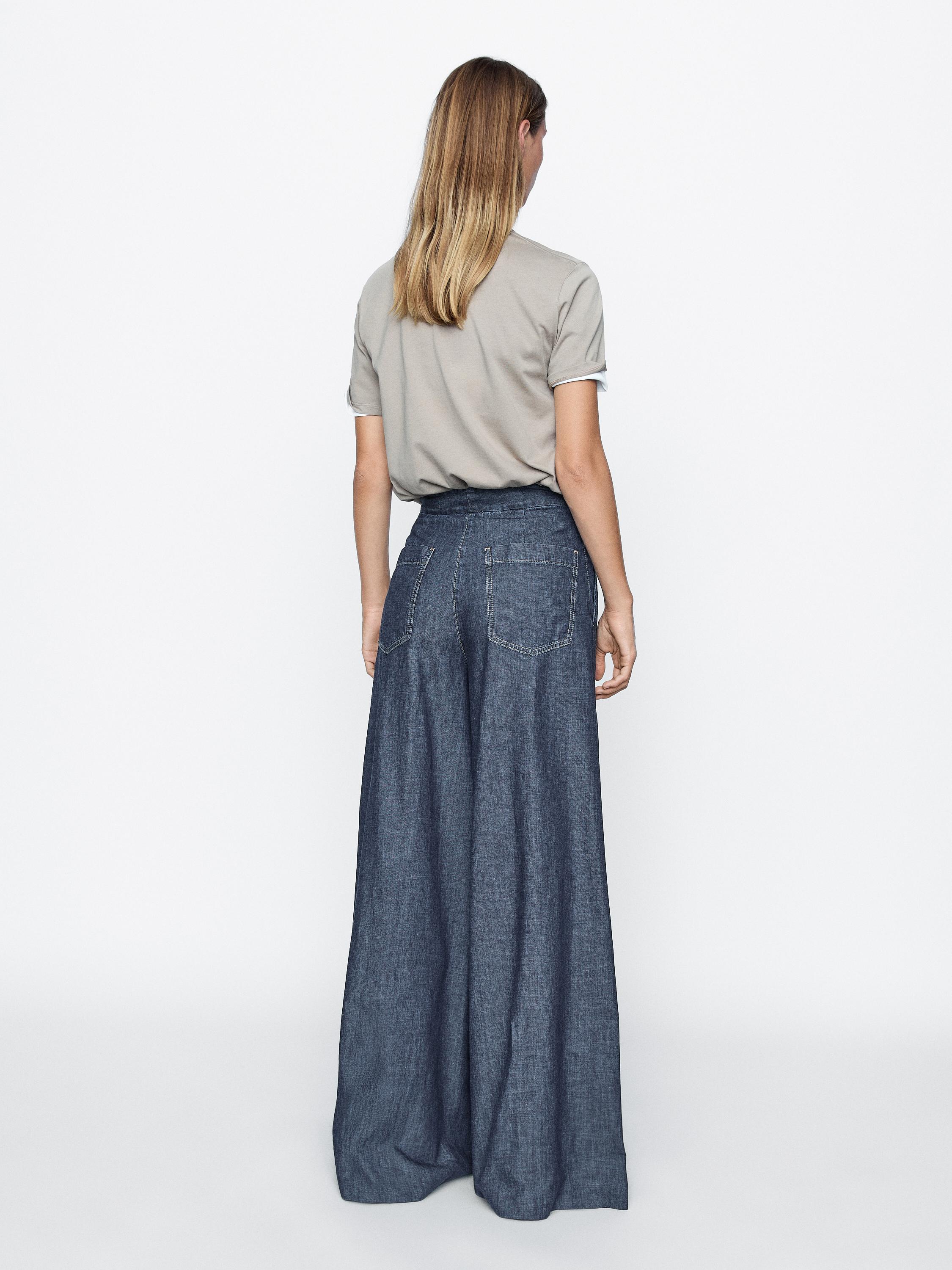 High-waist super wide-leg jeans